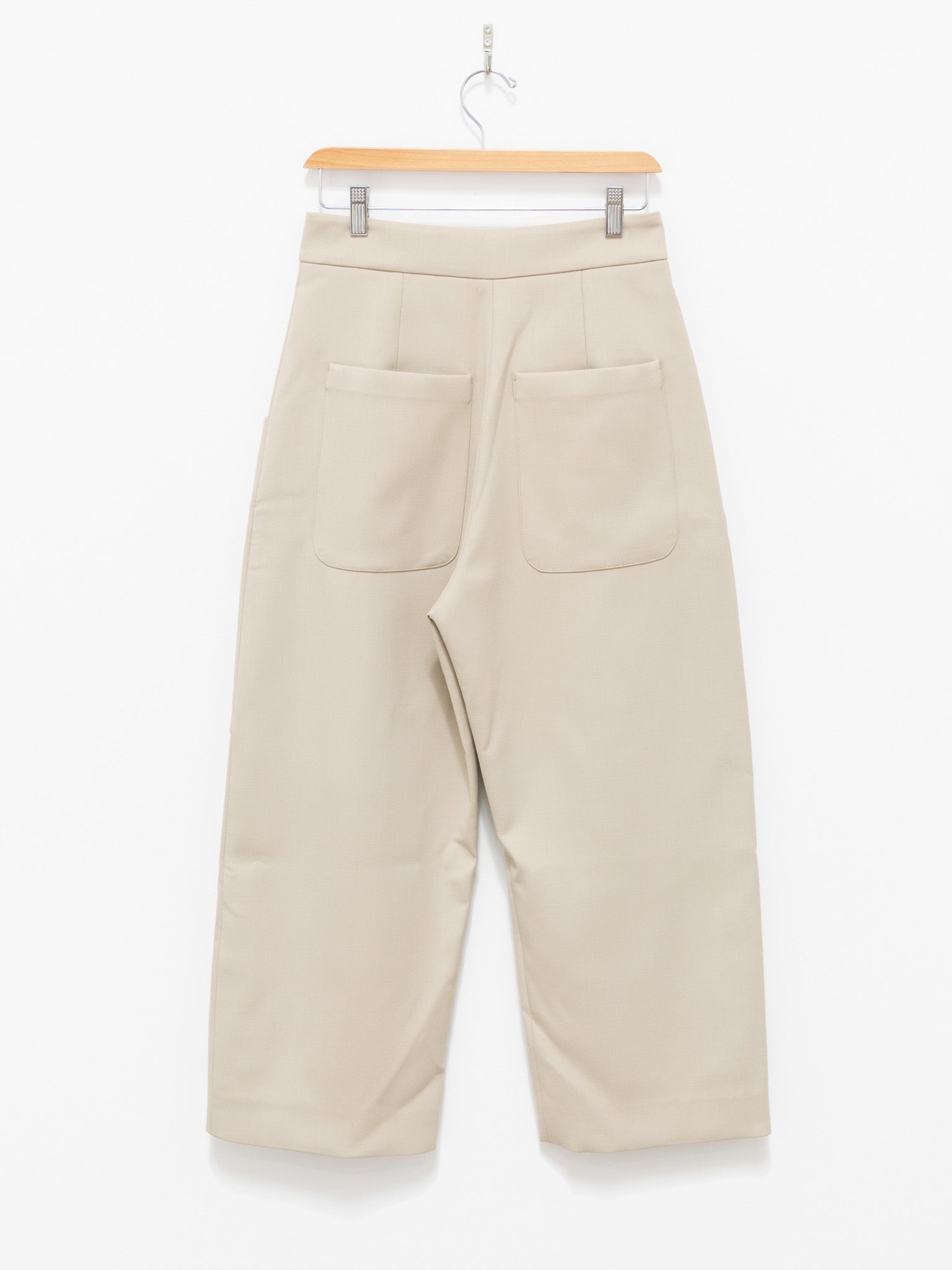 Namu Shop - Studio Nicholson Taupo Rounded Drop Crotch Pant - Light Bamboo