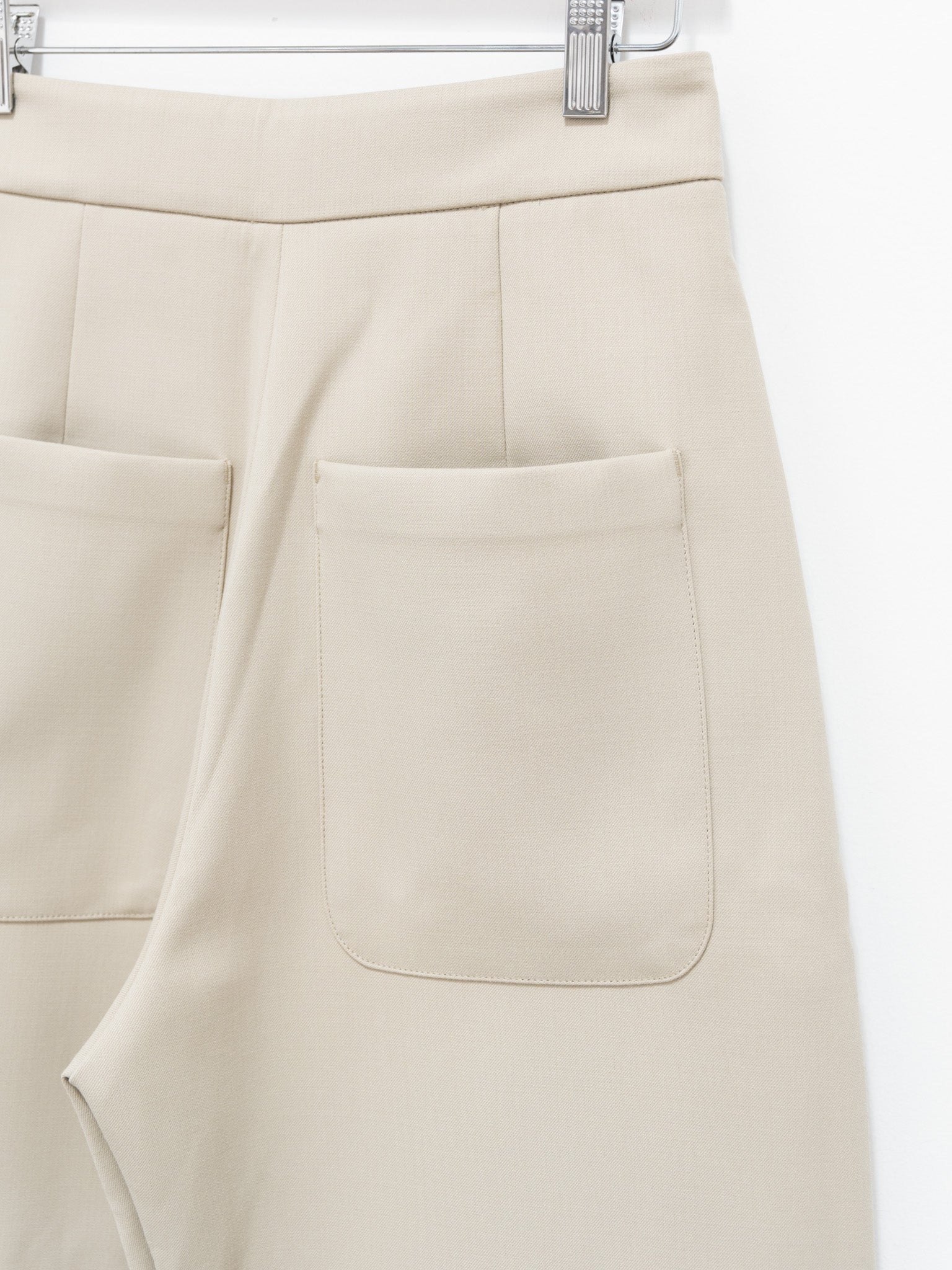 Namu Shop - Studio Nicholson Taupo Rounded Drop Crotch Pant - Light Bamboo