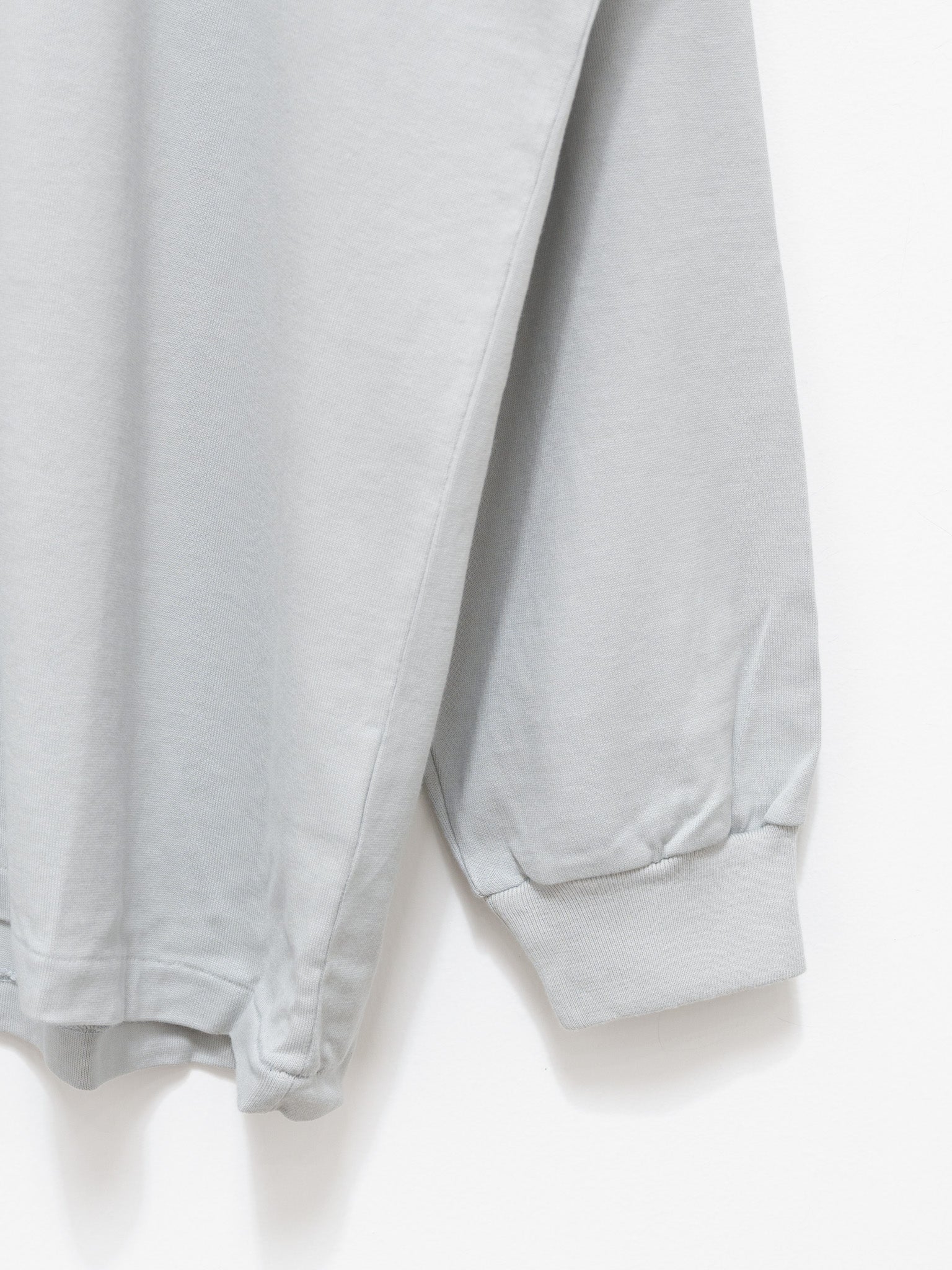 Namu Shop - Auralee Luster Plaiting Hi-Neck L/S Tee - Light Blue