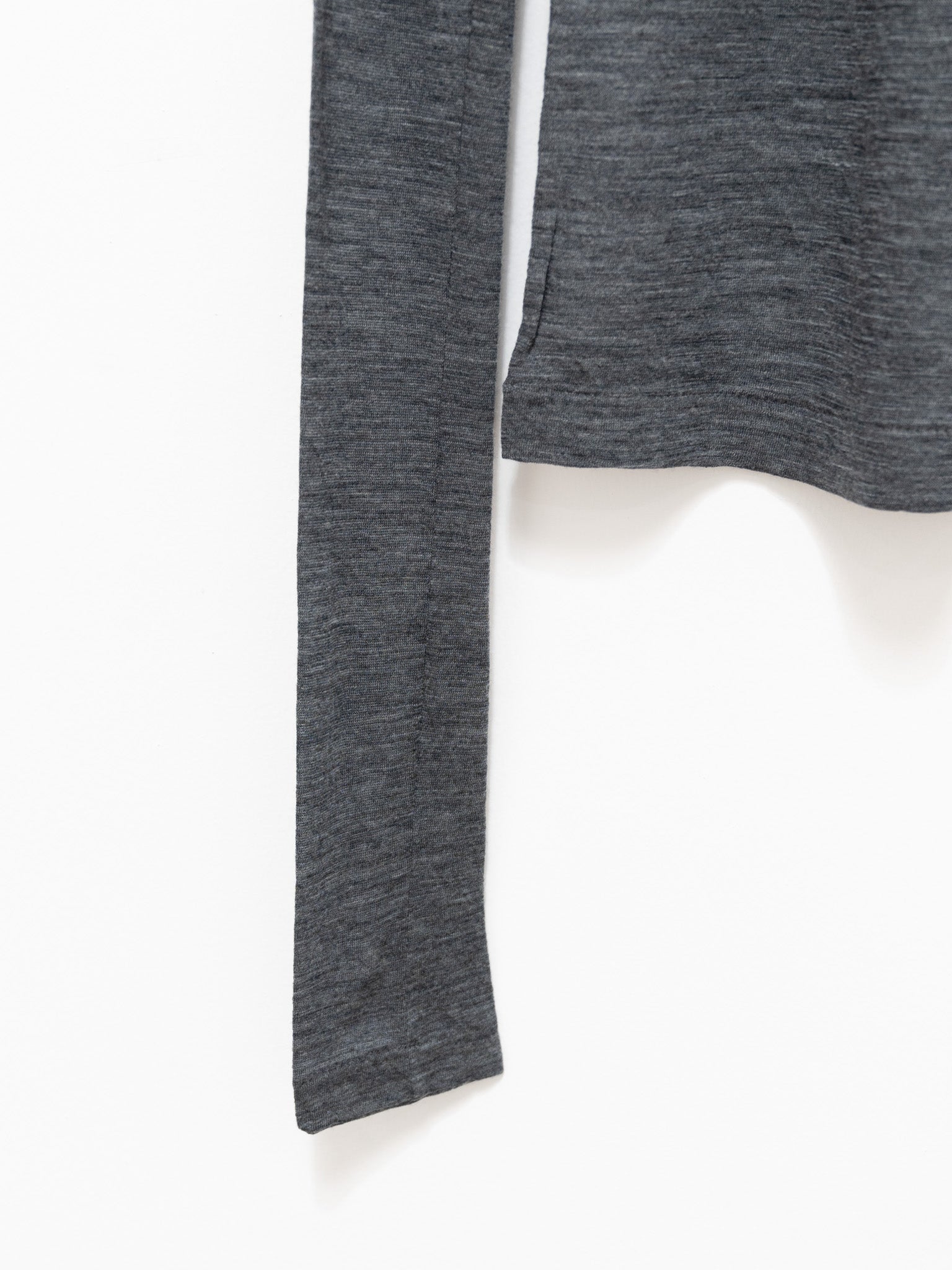 Namu Shop - Auralee Super Soft Wool Sheer Jersey Turtleneck - Top Charcoal
