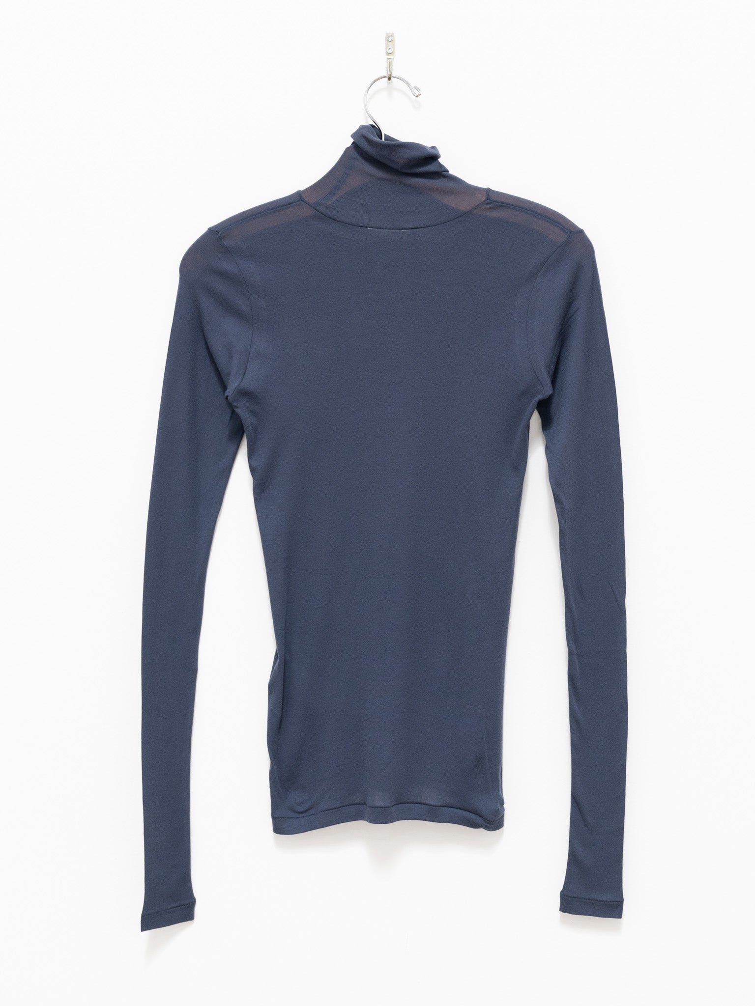 Namu Shop - Auralee High Gauge Sheer Rib Turtleneck - Navy