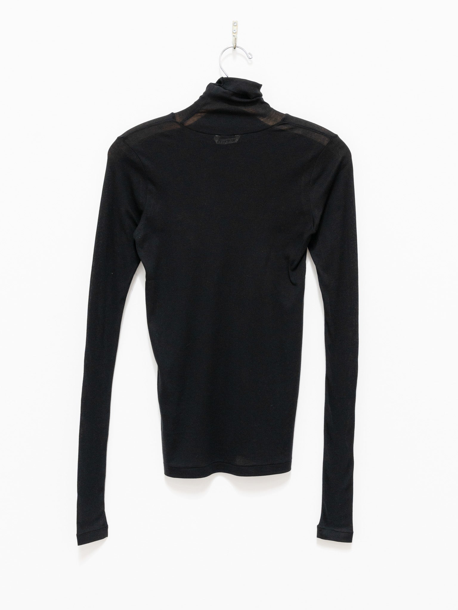 Namu Shop - Auralee High Gauge Sheer Rib Turtleneck - Black