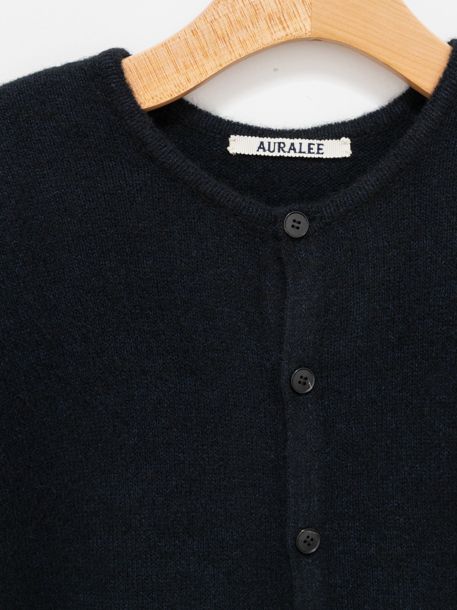 Namu Shop - Auralee Brushed Raschel Mole Knit One Piece - Black