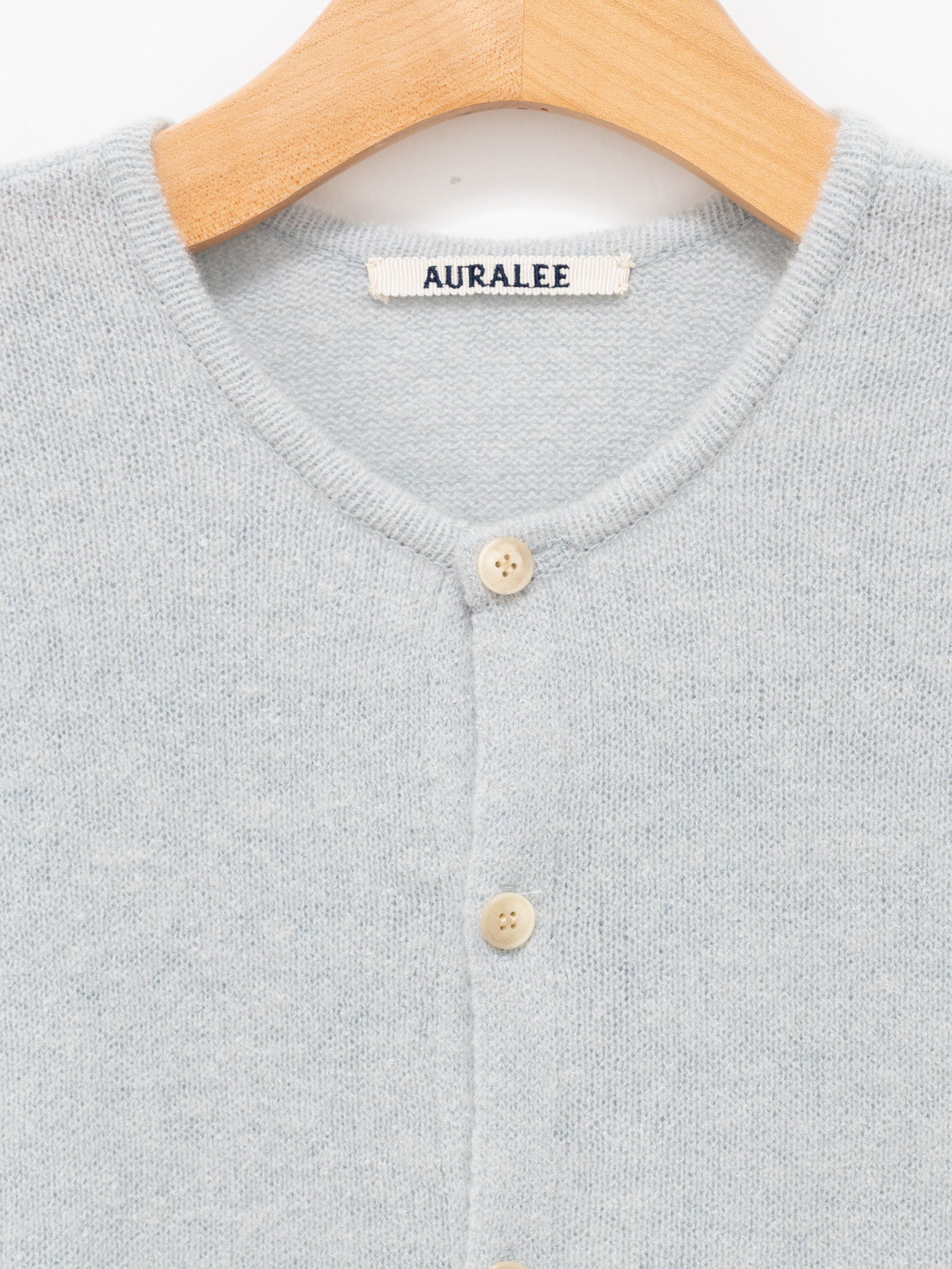 Namu Shop - Auralee Brushed Raschel Mole Knit One Piece - Light Blue