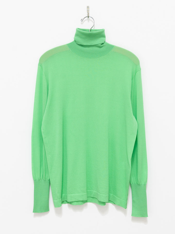 Namu Shop - Studio Nicholson Nilo Fine Crepe Cotton Turtleneck Tee - Apple