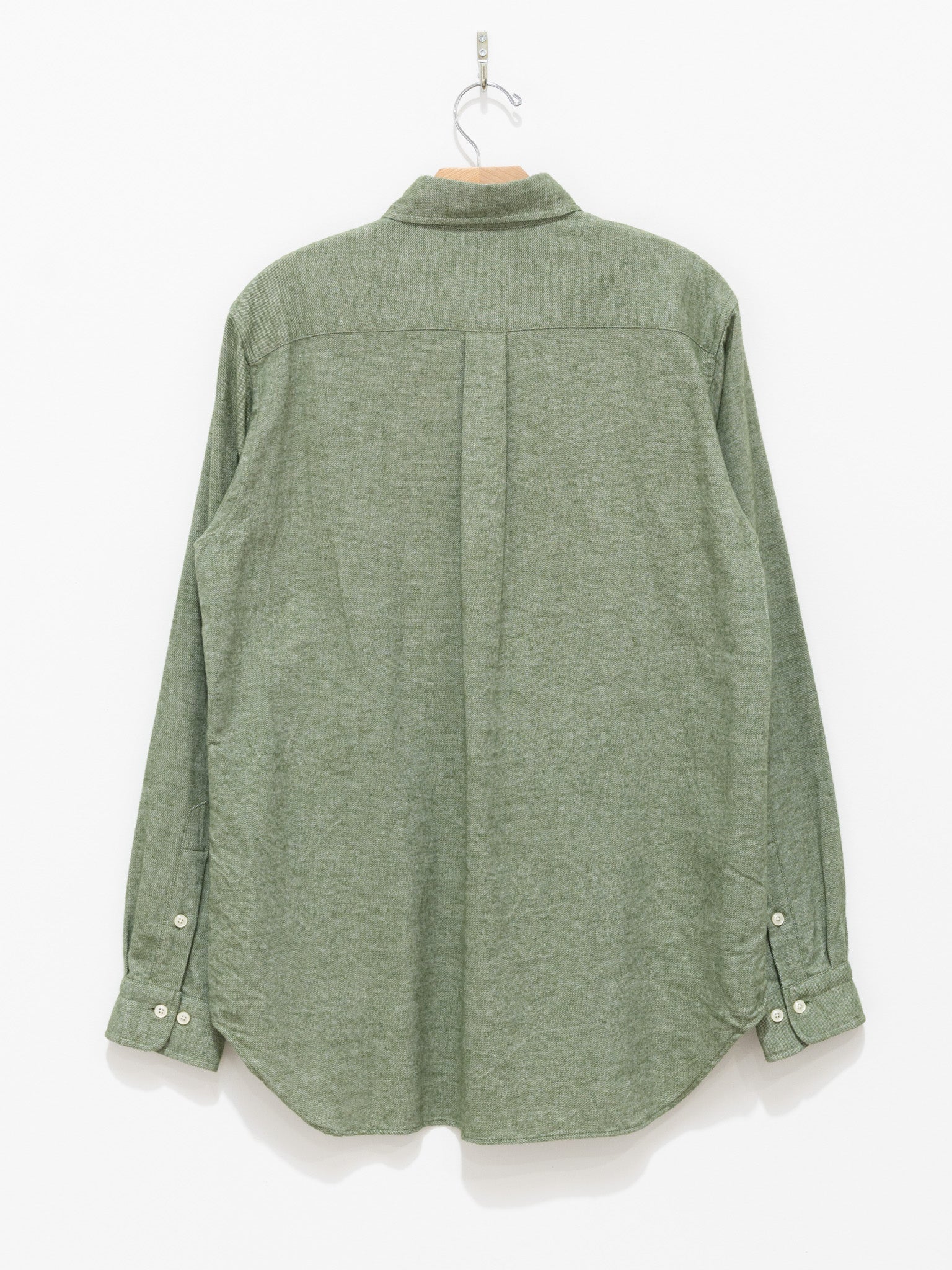 Namu Shop - ts(s) Chambray Cotton Flannel BD Shirt - Green