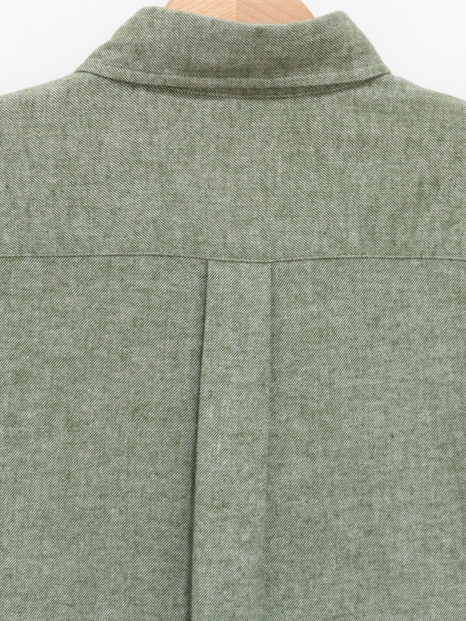 Namu Shop - ts(s) Chambray Cotton Flannel BD Shirt - Green