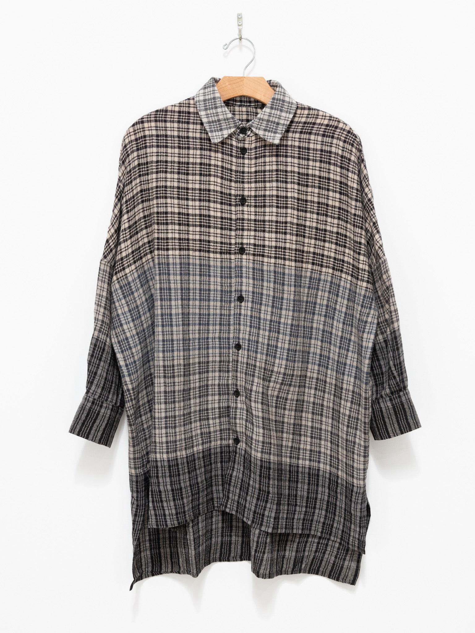 Namu Shop - Toogood The Trawlerman Shirt - Soft Wool Check Granite