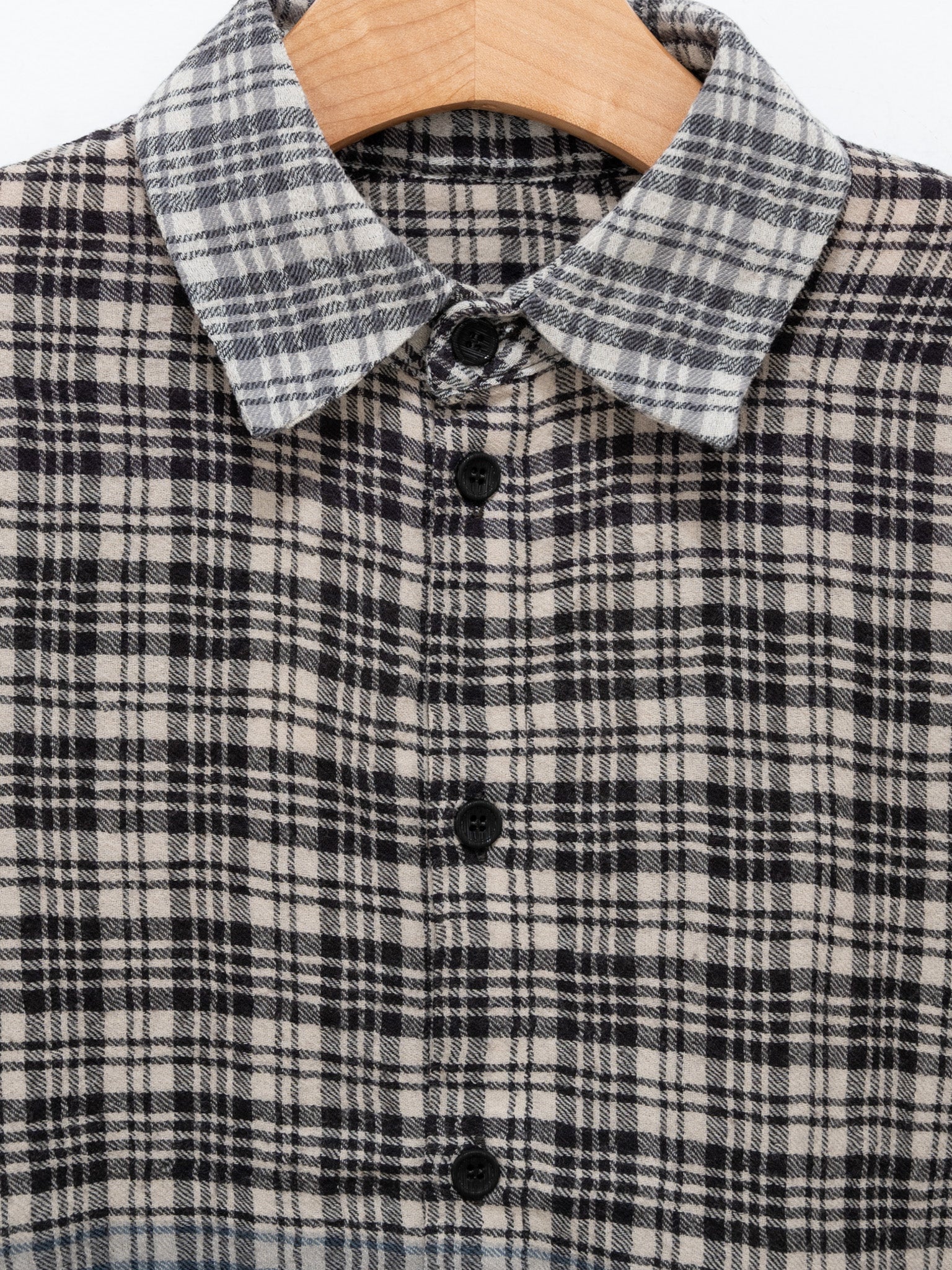Namu Shop - Toogood The Trawlerman Shirt - Soft Wool Check Granite