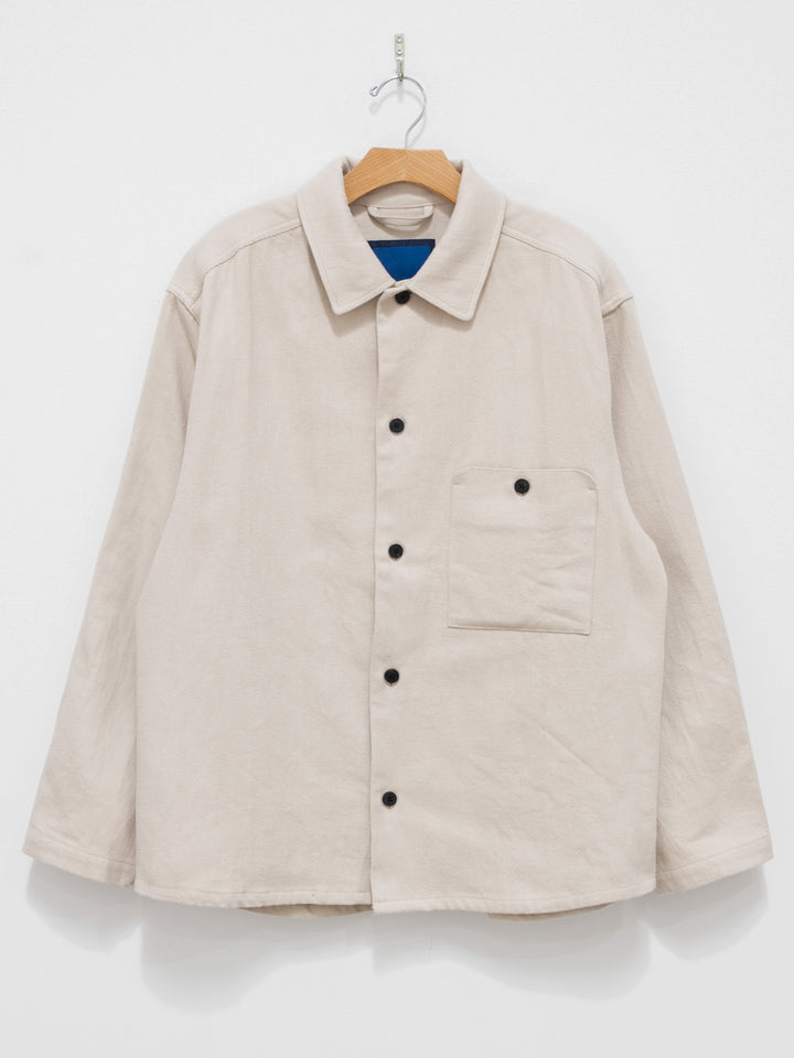 Namu Shop - Document Brushed Cotton French Shirt - Ecru