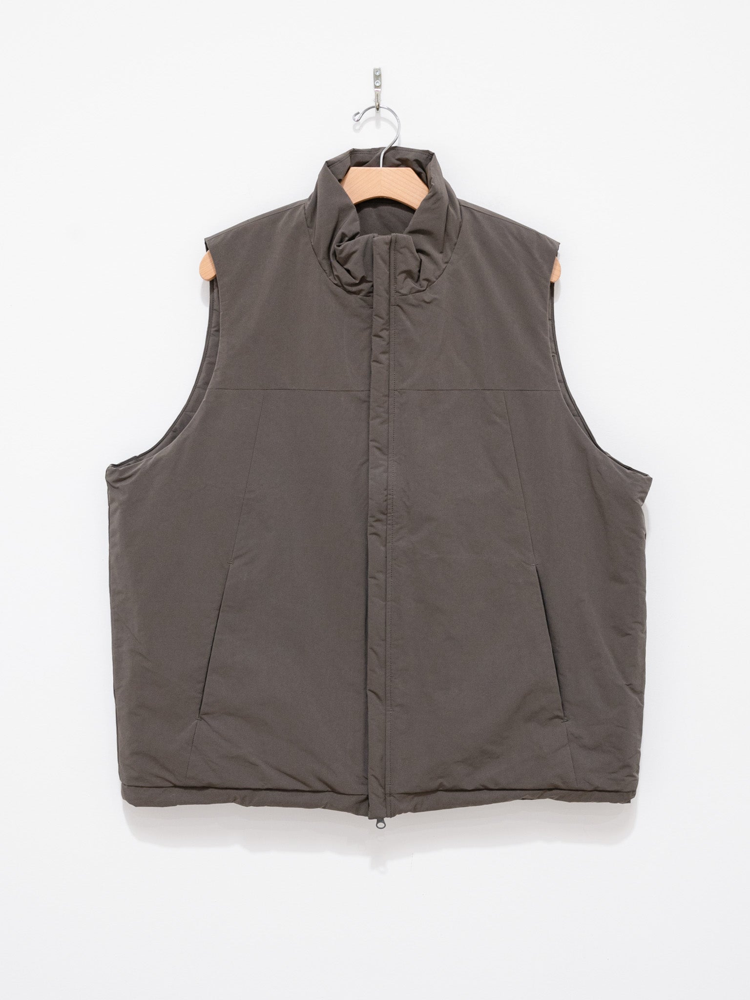 Namu Shop - Kaptain Sunshine P/N Suede Padding Over Vest - Black Olive