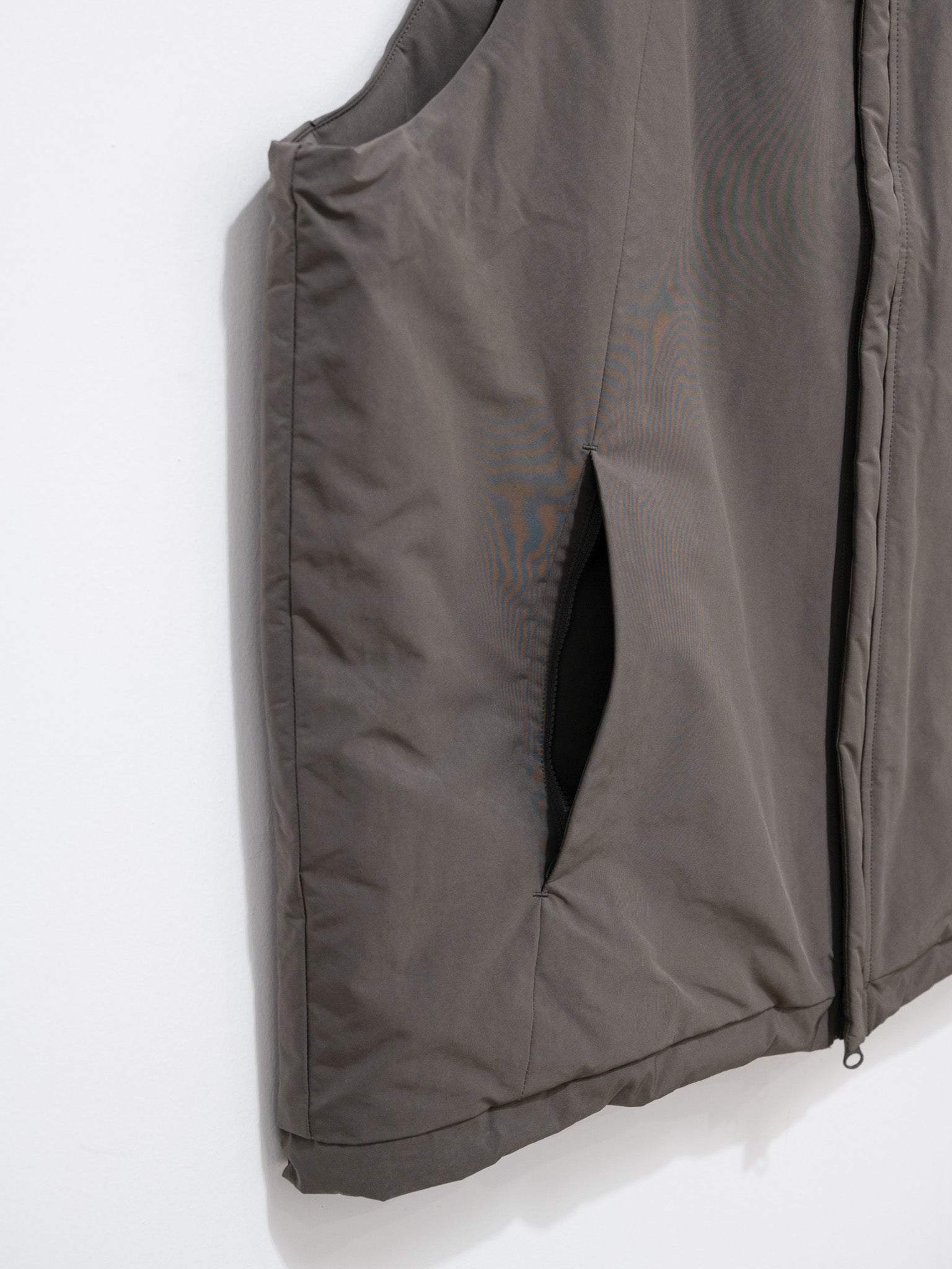 Namu Shop - Kaptain Sunshine P/N Suede Padding Over Vest - Black Olive