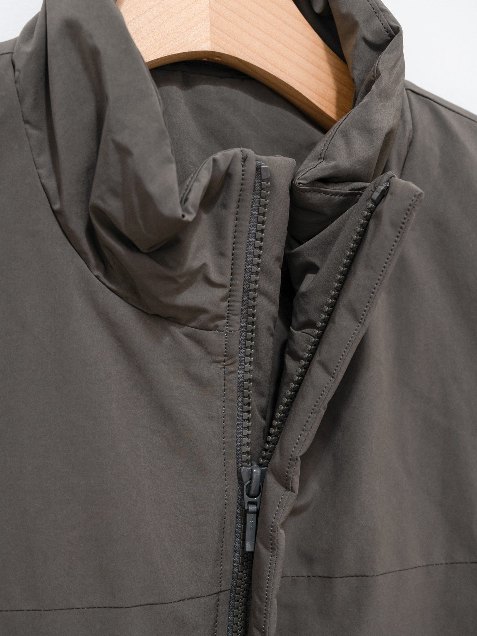 Namu Shop - Kaptain Sunshine P/N Suede Padding Over Vest - Black Olive
