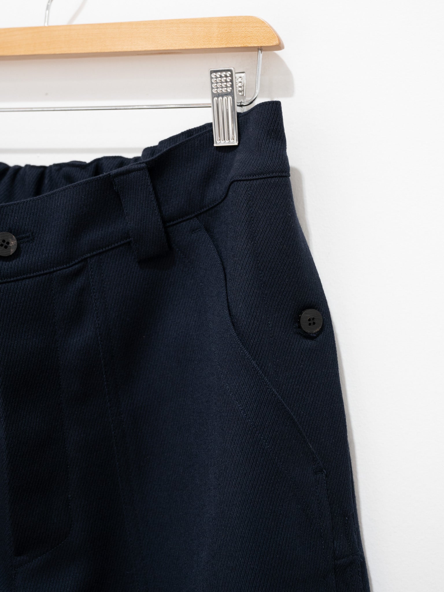 Namu Shop - Document English Cavalry Twill Layer Trousers - Dark Navy