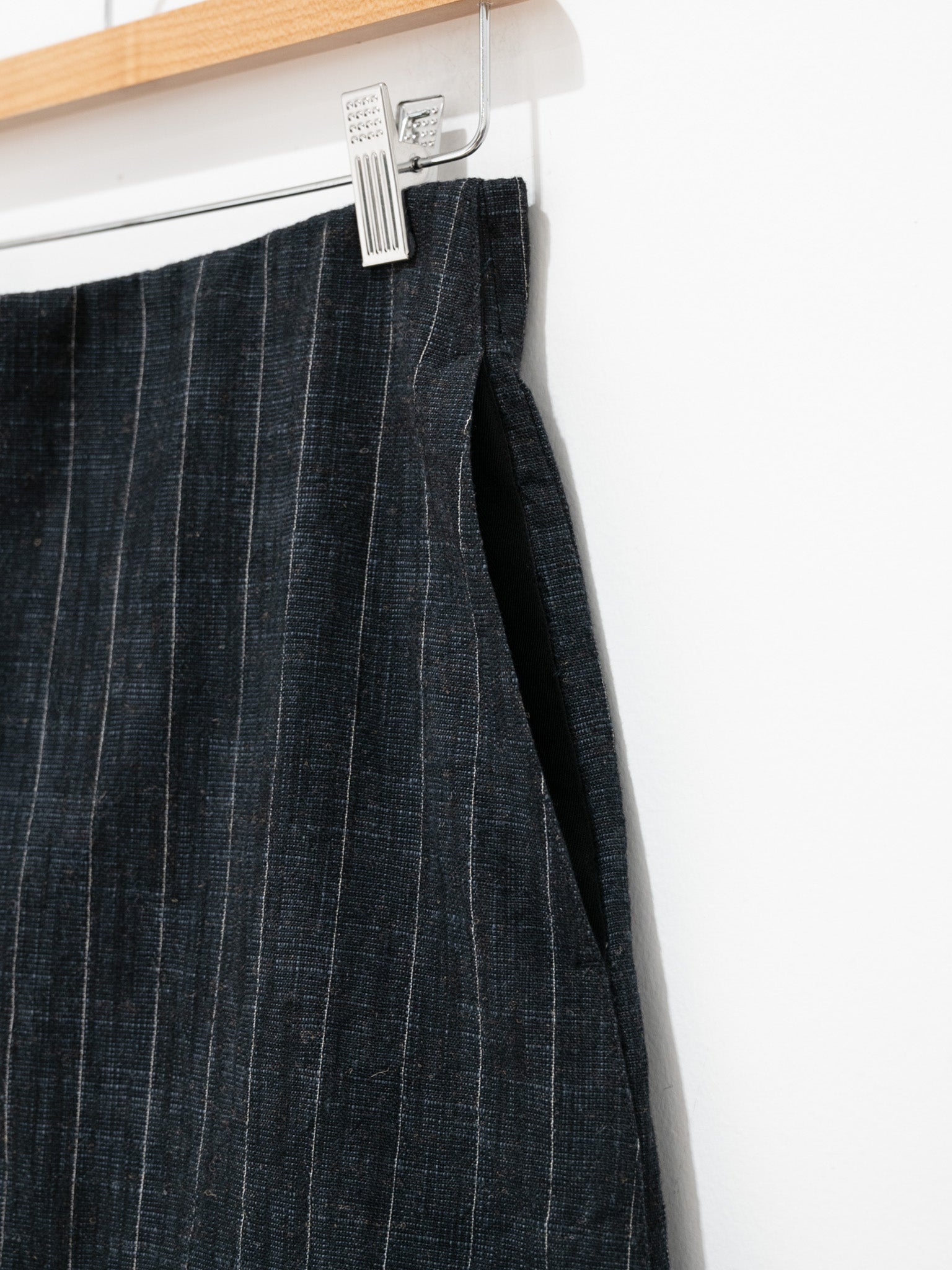 Namu Shop - Toogood The Printer Culotte - Crumpled Pinstripe Flint