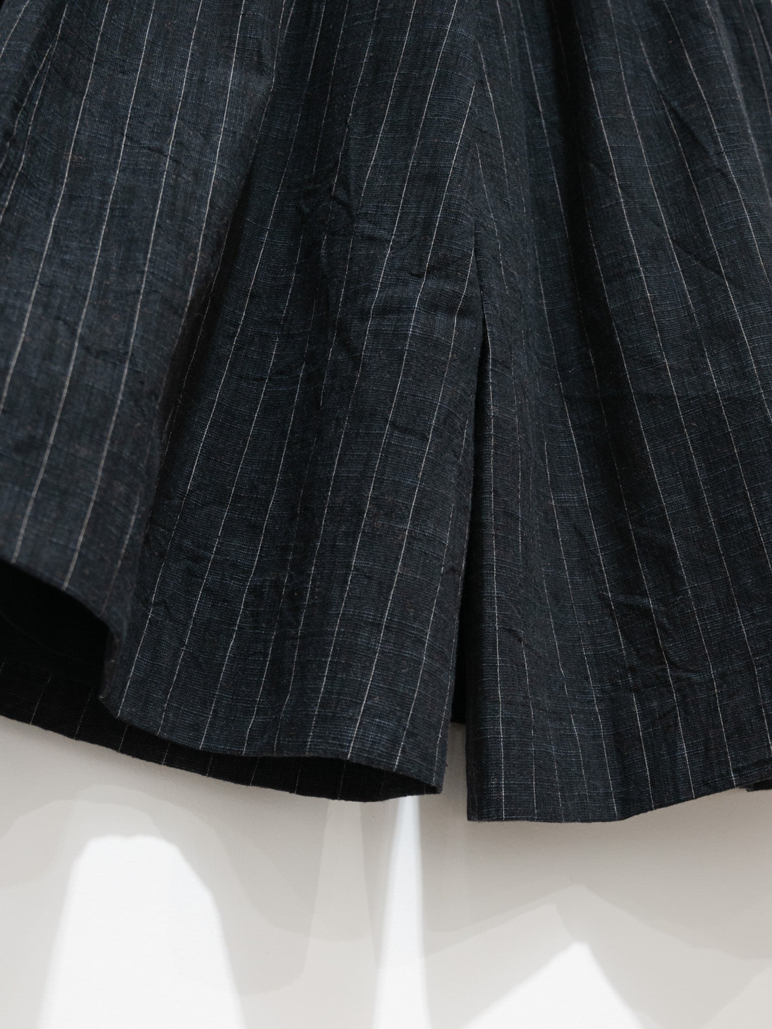 Namu Shop - Toogood The Printer Culotte - Crumpled Pinstripe Flint