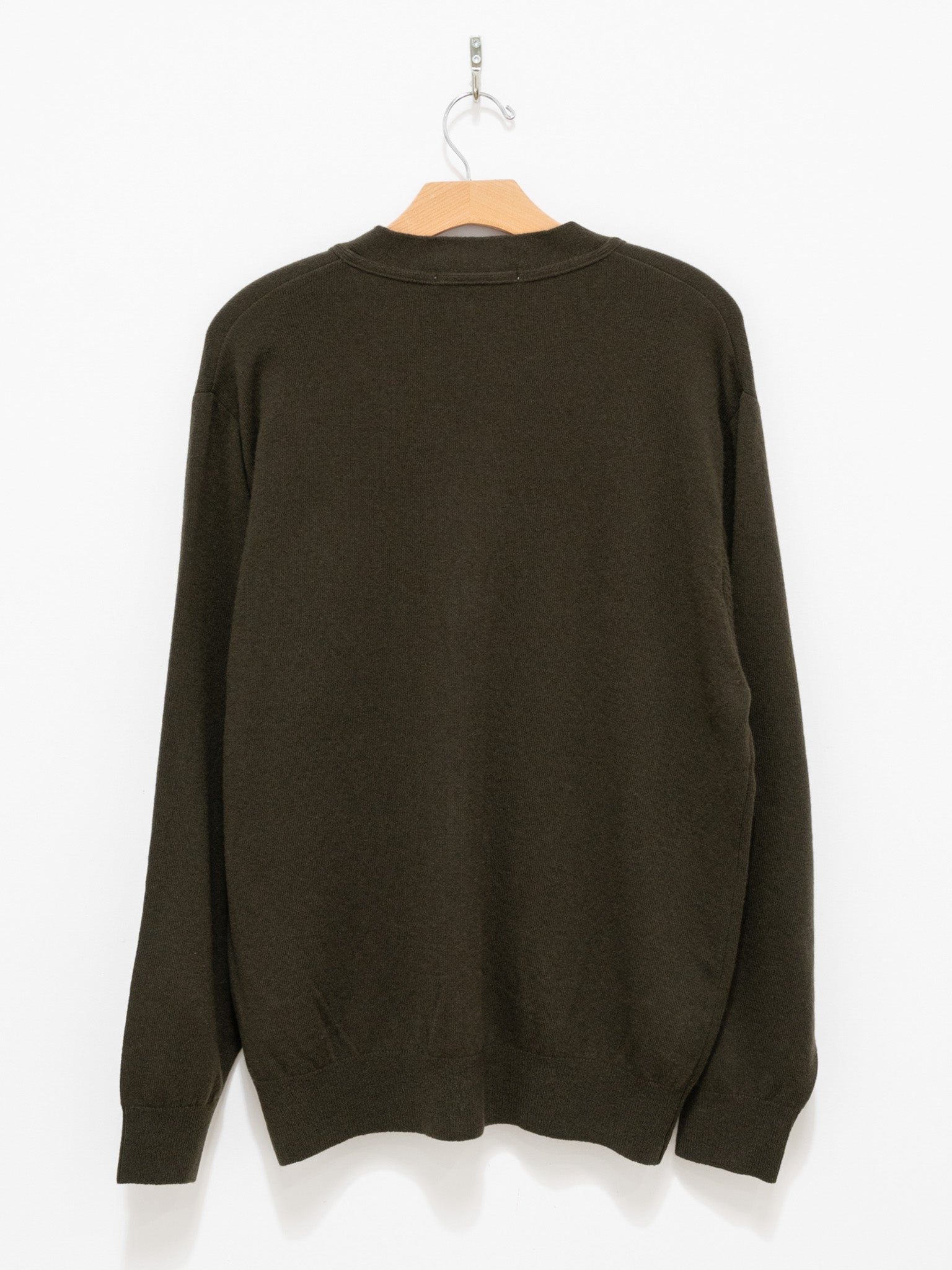 Namu Shop - Fujito Wool Cashmere Knit Cardigan - Olive Green