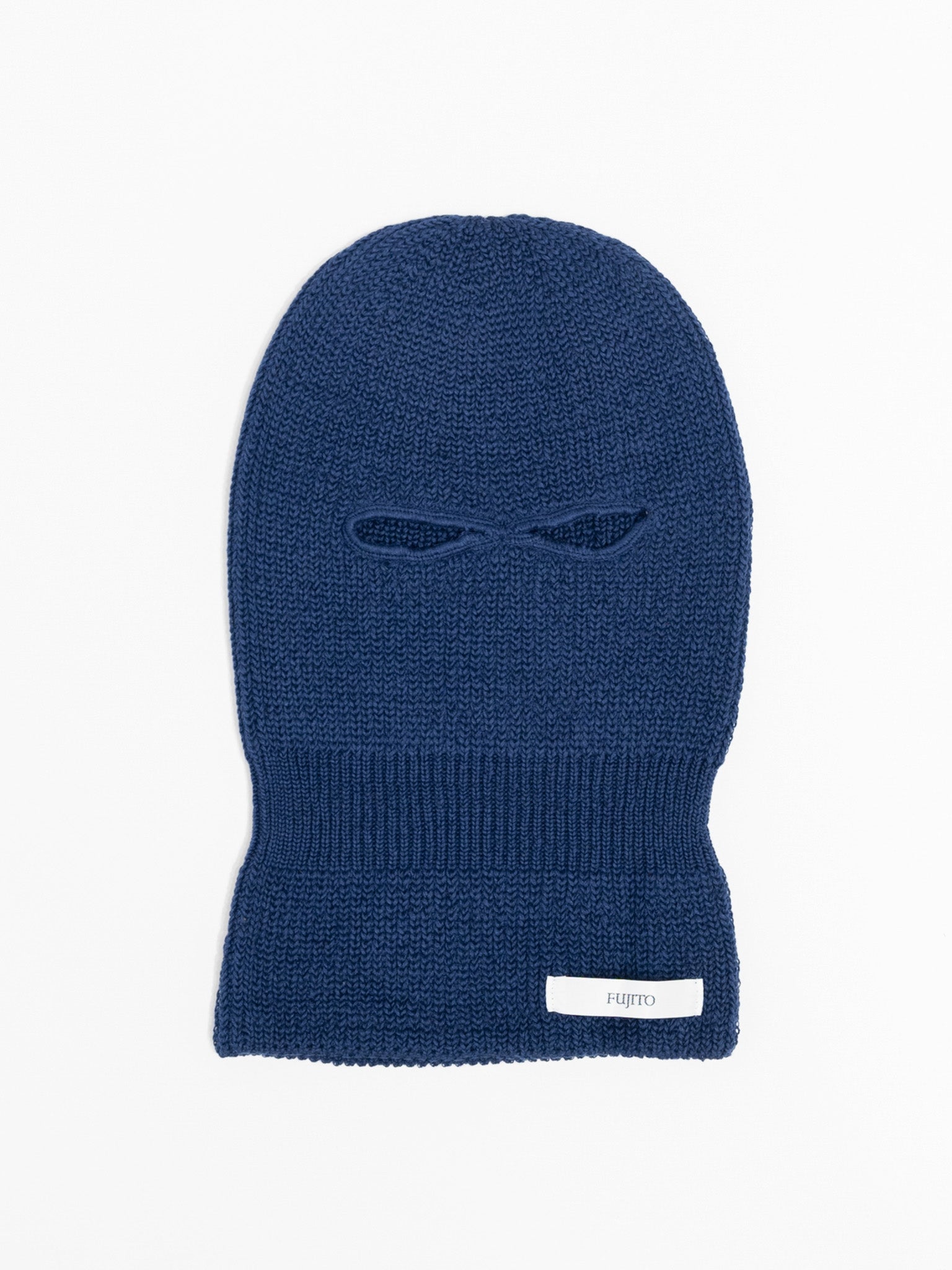 Namu Shop - Fujito Knit Balaclava Beanie - Royal Blue, Camel