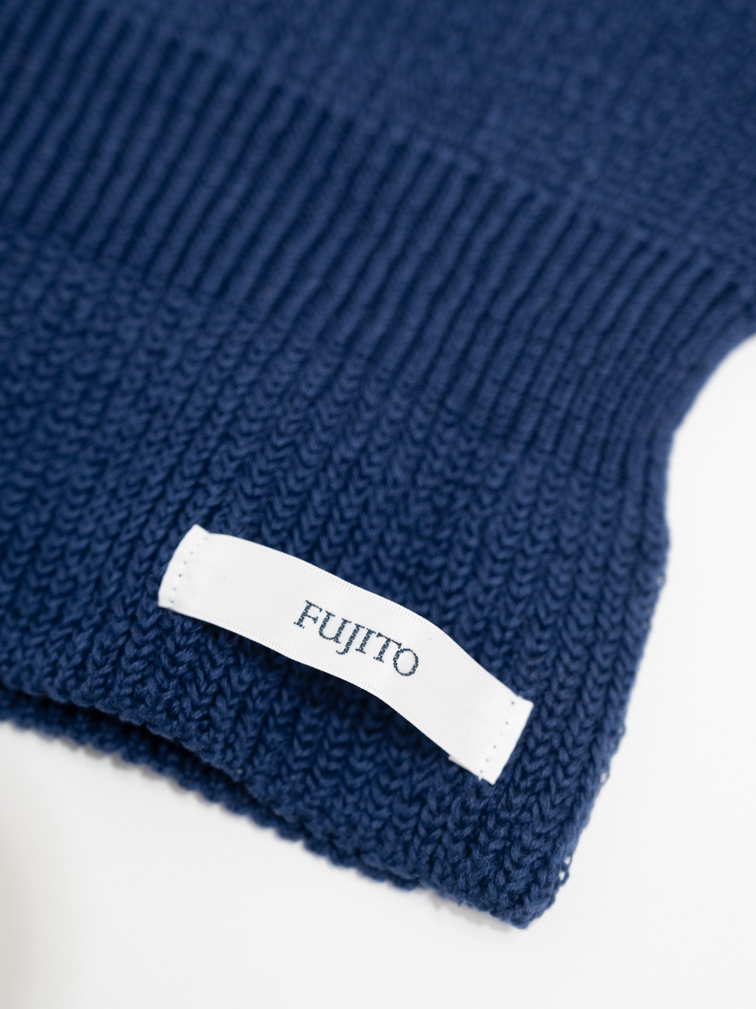 Namu Shop - Fujito Knit Balaclava Beanie - Royal Blue, Camel