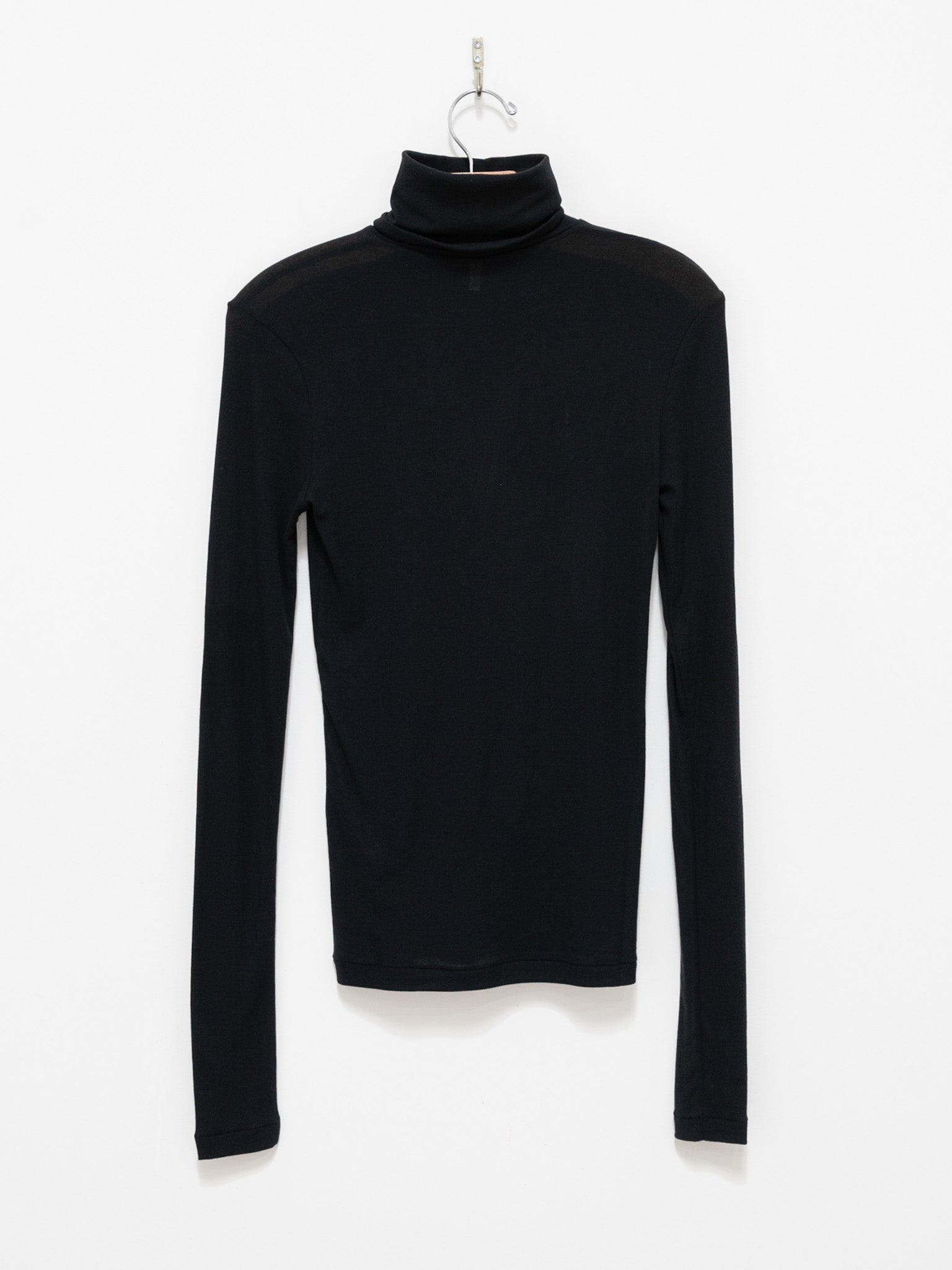 Namu Shop - Babaco Twisted Fine Cotton Turtleneck - Black
