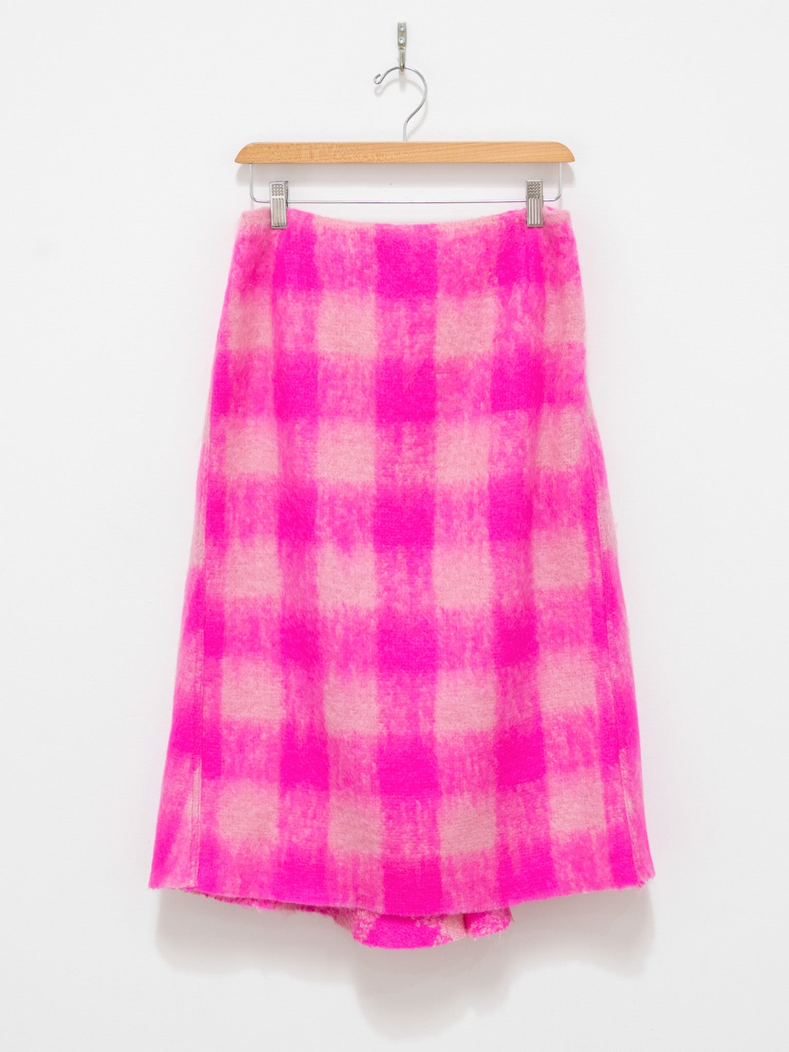 Namu Shop - Sofie D'Hoore Secret Mohair Skirt - Fuchsia Pink Check