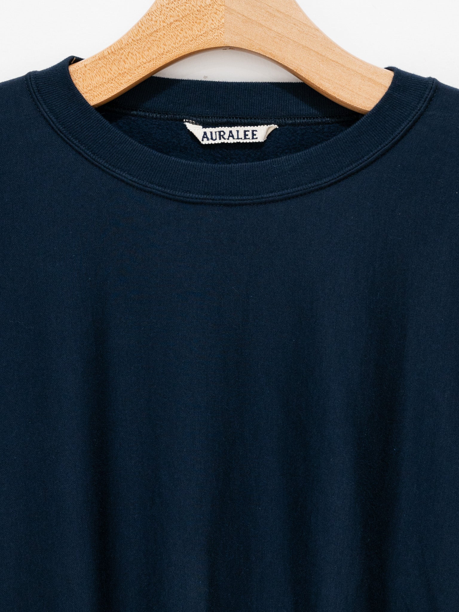 Namu Shop - Auralee Elastic High Gauge Sweat Pullover - Dark Navy