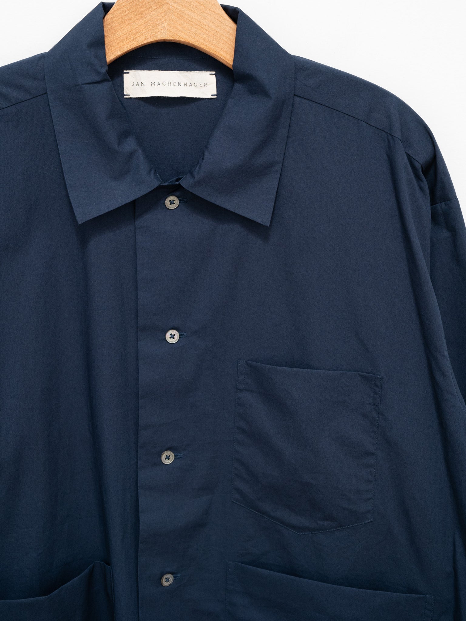 Namu Shop - Jan Machenhauer Frank Shirt - Indigo Cotton Poplin