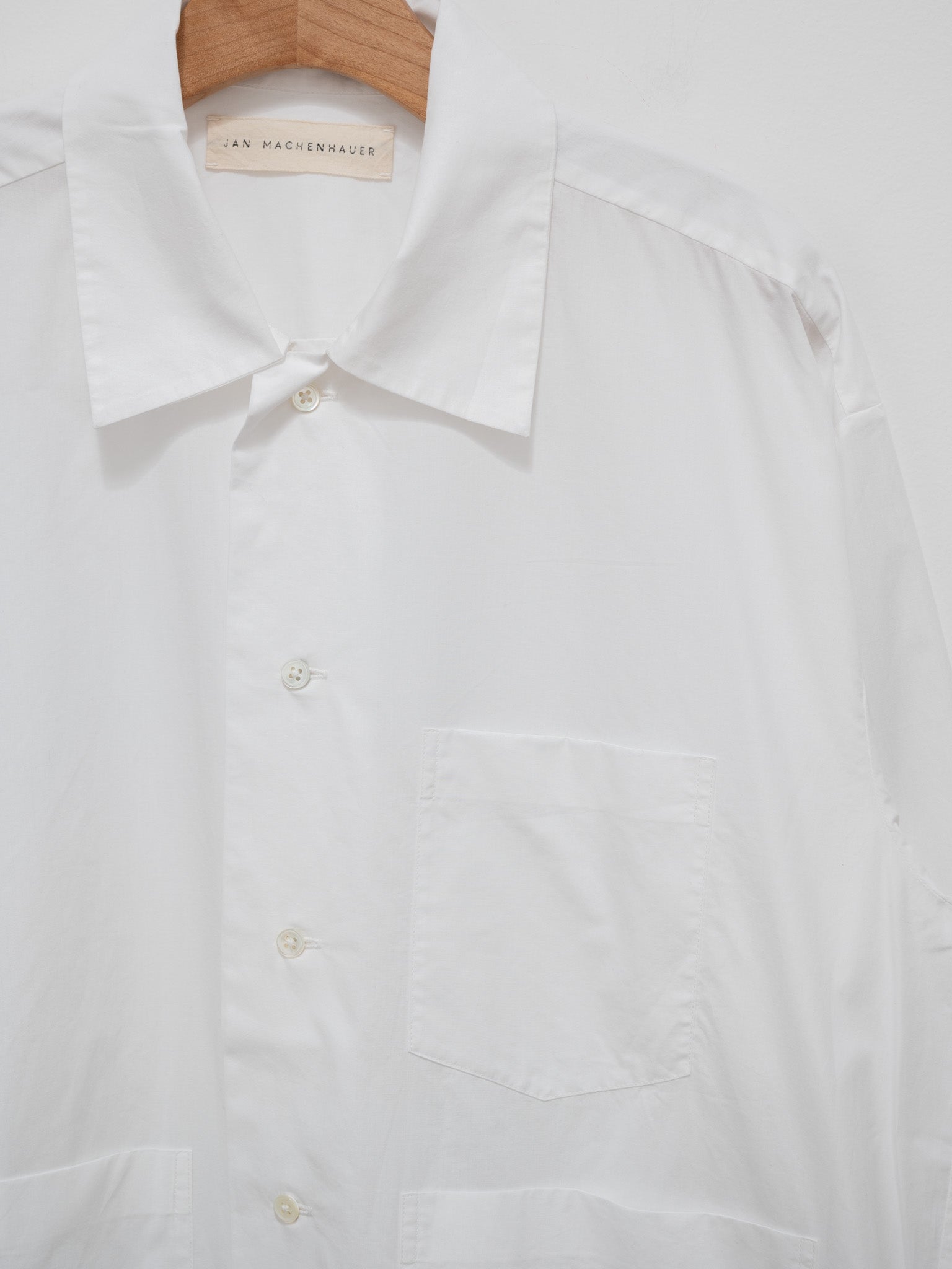 Namu Shop - Jan Machenhauer Frank Shirt - White Cotton Poplin