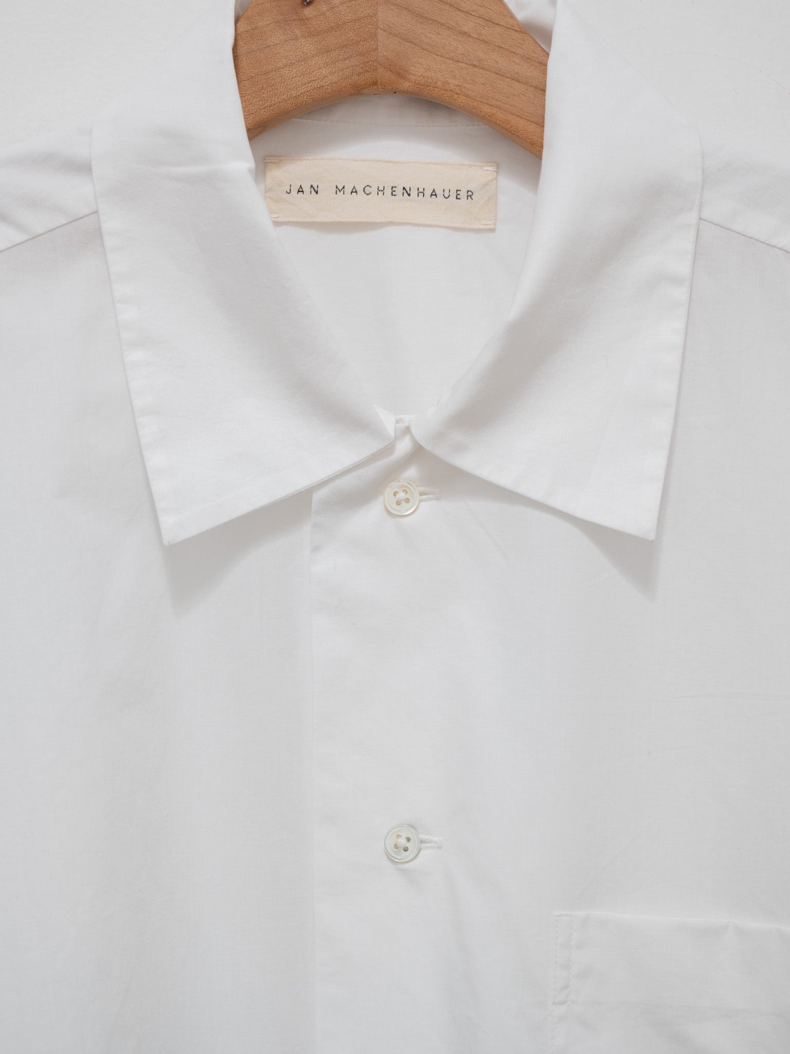 Namu Shop - Jan Machenhauer Frank Shirt - White Cotton Poplin
