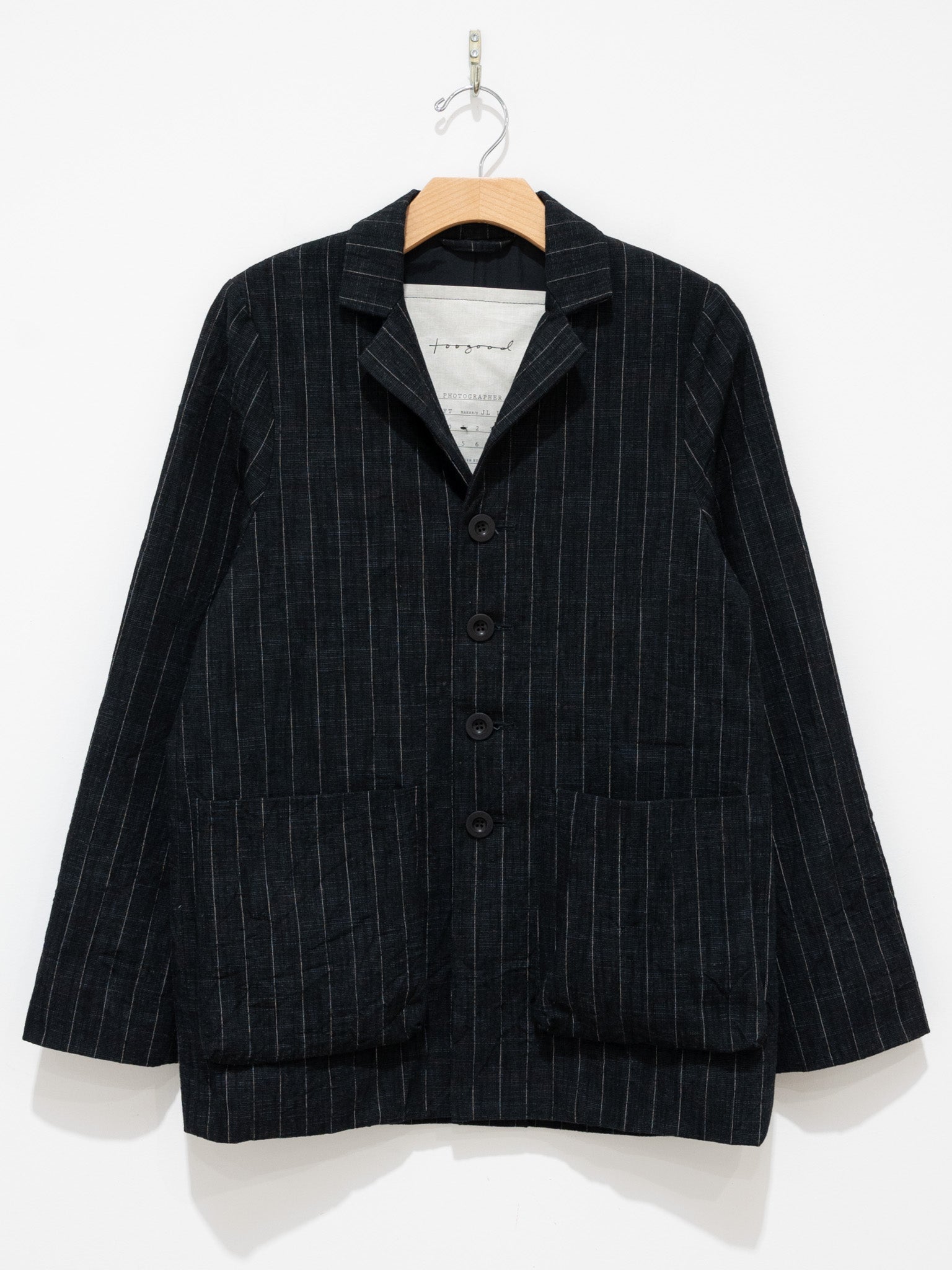 Namu Shop - Toogood The Photographer Jacket - Crumpled Pinstripe Flint