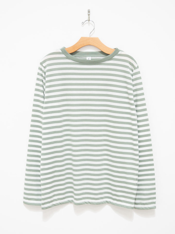 Namu Shop - Veritecoeur T/C Border Tee - White x Gray