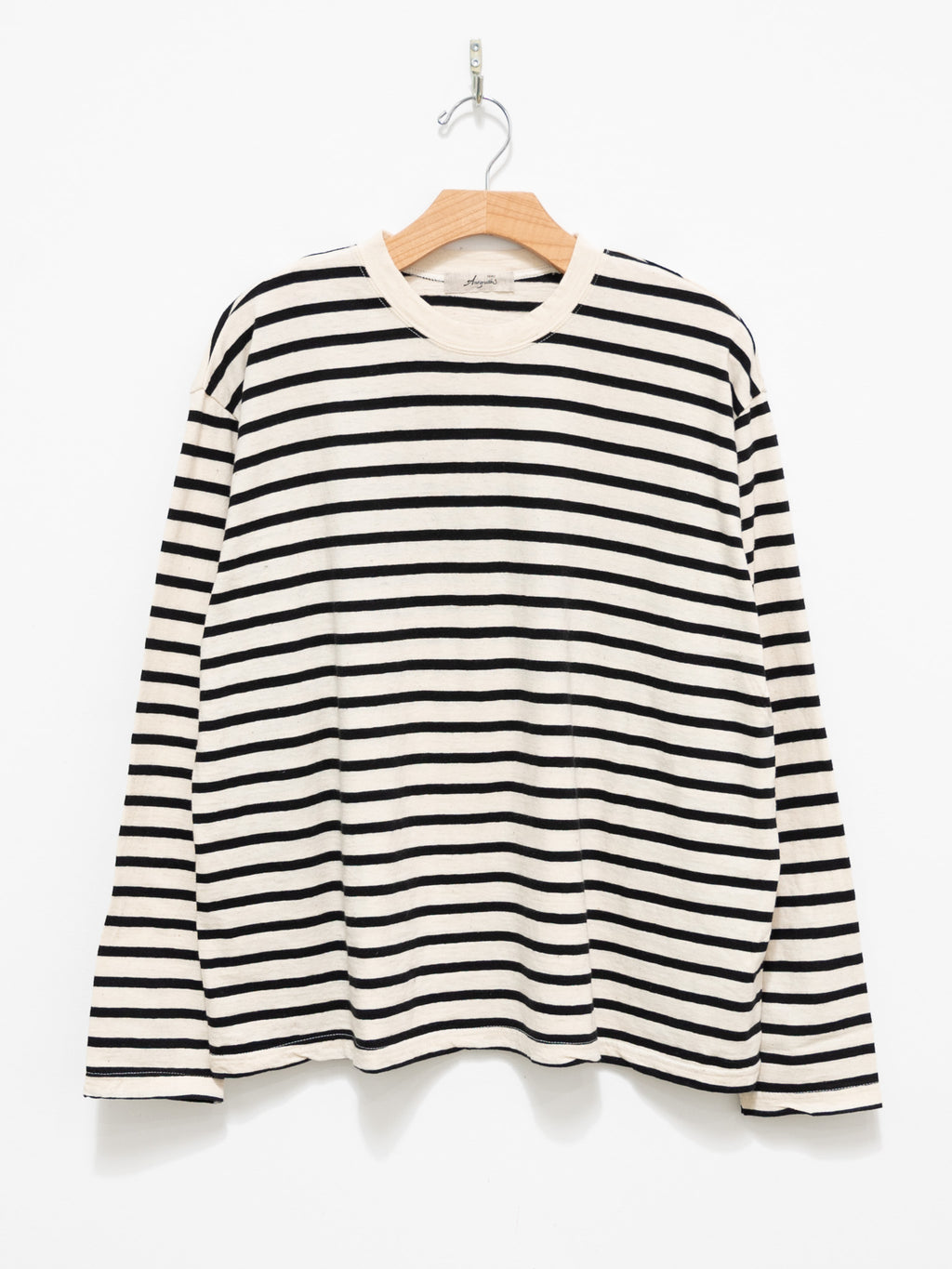 Namu Shop - Ichi Antiquites Striped Pullover Knit - Natural x Black