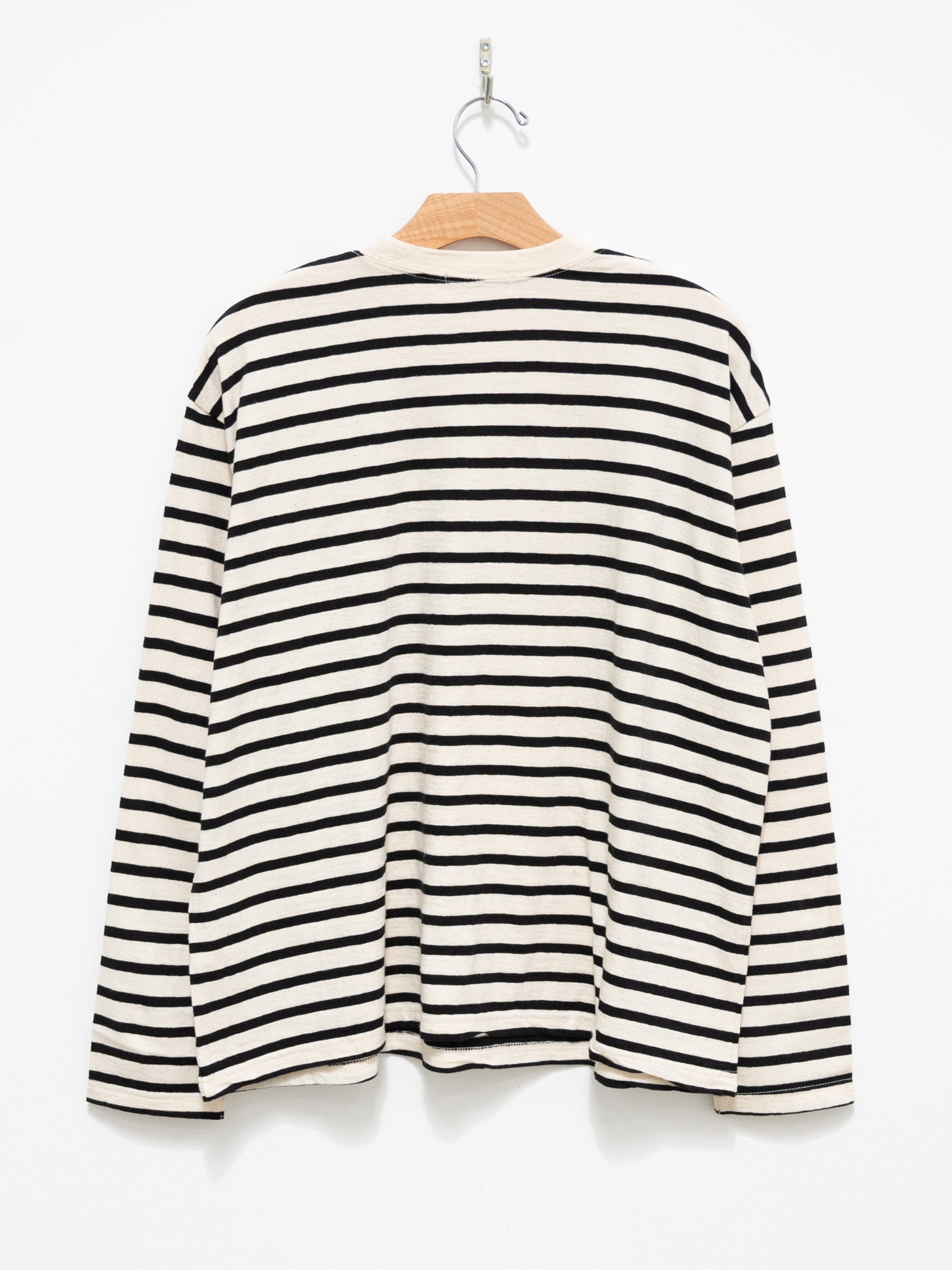 Namu Shop - Ichi Antiquites Striped Pullover Knit - Natural x Black
