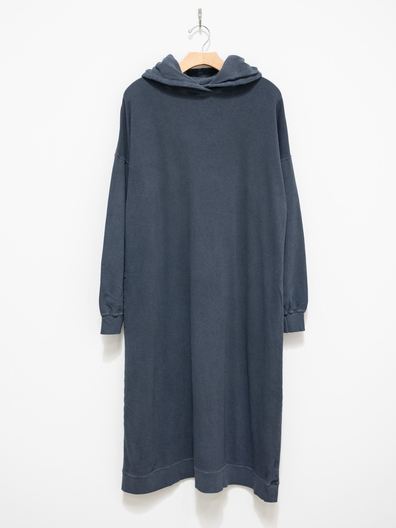 Namu Shop - Ichi Antiquites Pigment Dyed French Terry Hoodie Dress - Navy