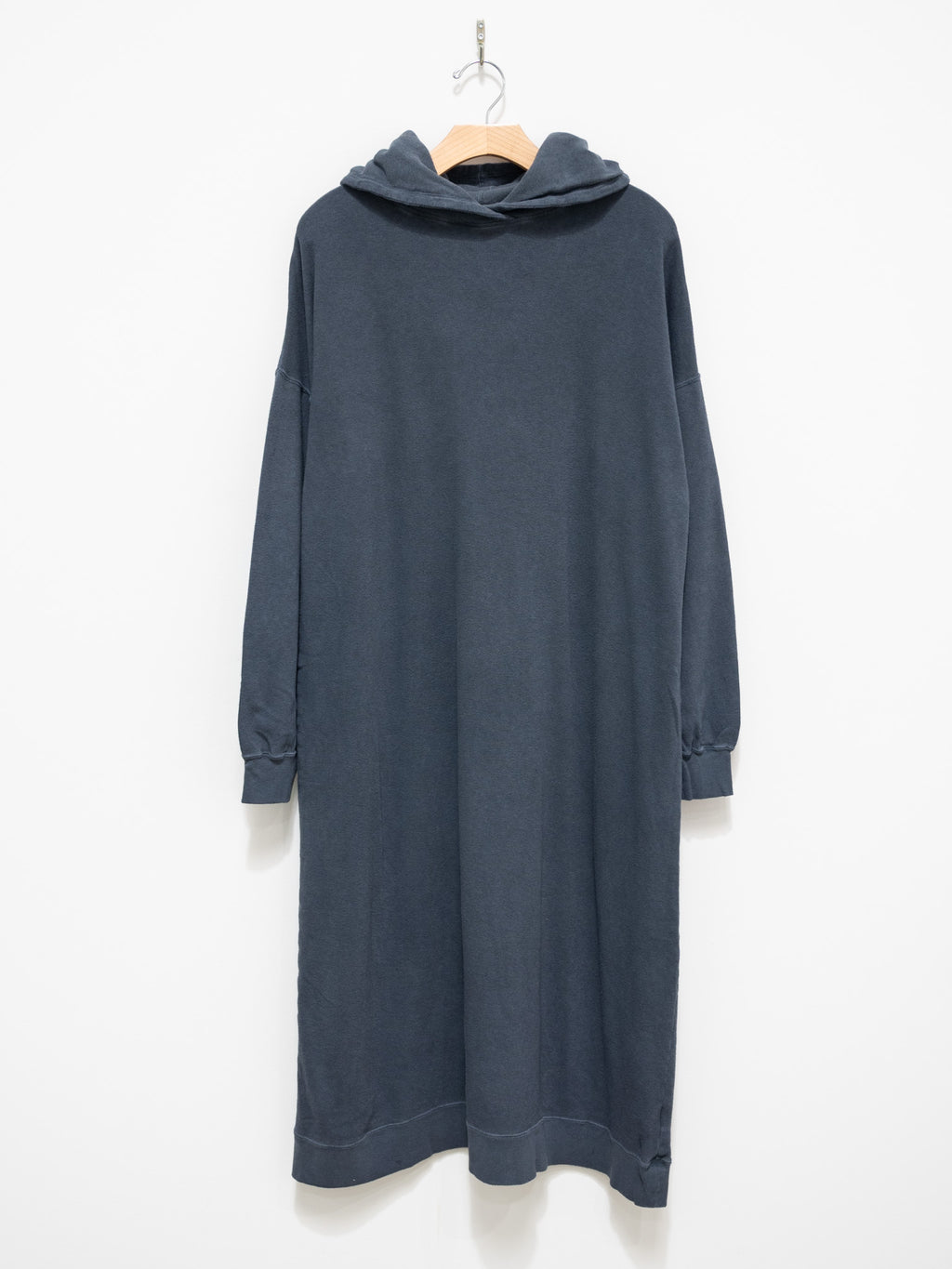 Namu Shop - Ichi Antiquites Pigment Dyed French Terry Hoodie Dress - Navy