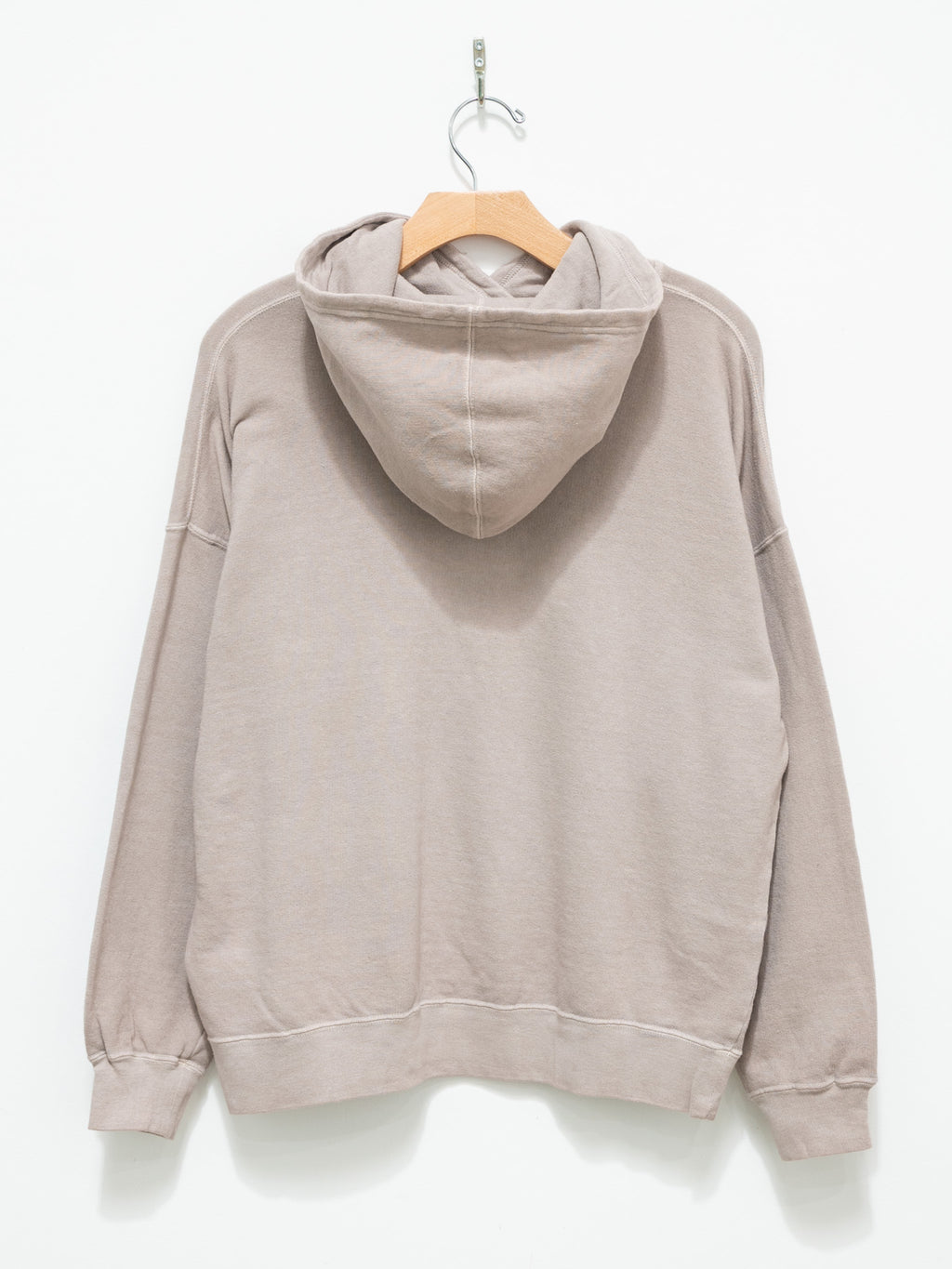 Namu Shop - Ichi Antiquites Pigment French Terry Hoodie Pullover - Beige