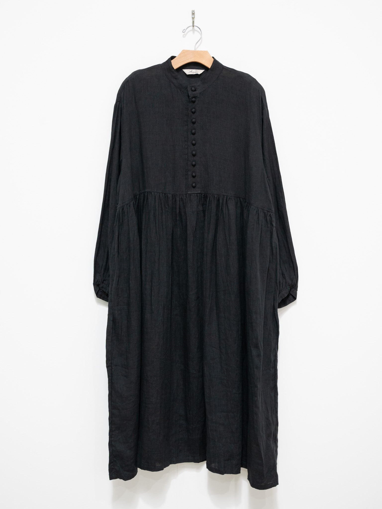 Namu Shop - Ichi Antiquites French Linen Dress - Black