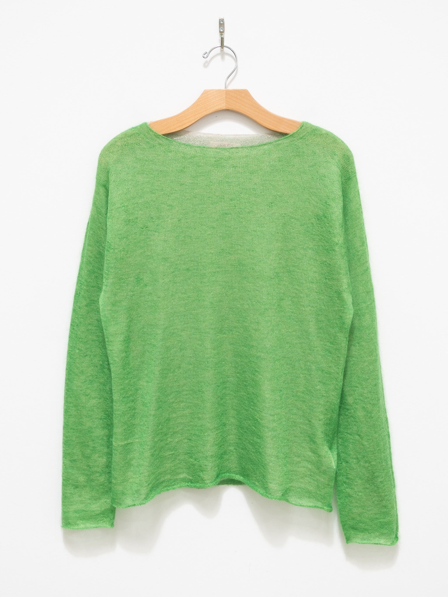 Namu Shop - Unfil Extrakid Mohair and Silk Layered Sweater - Greige x Green