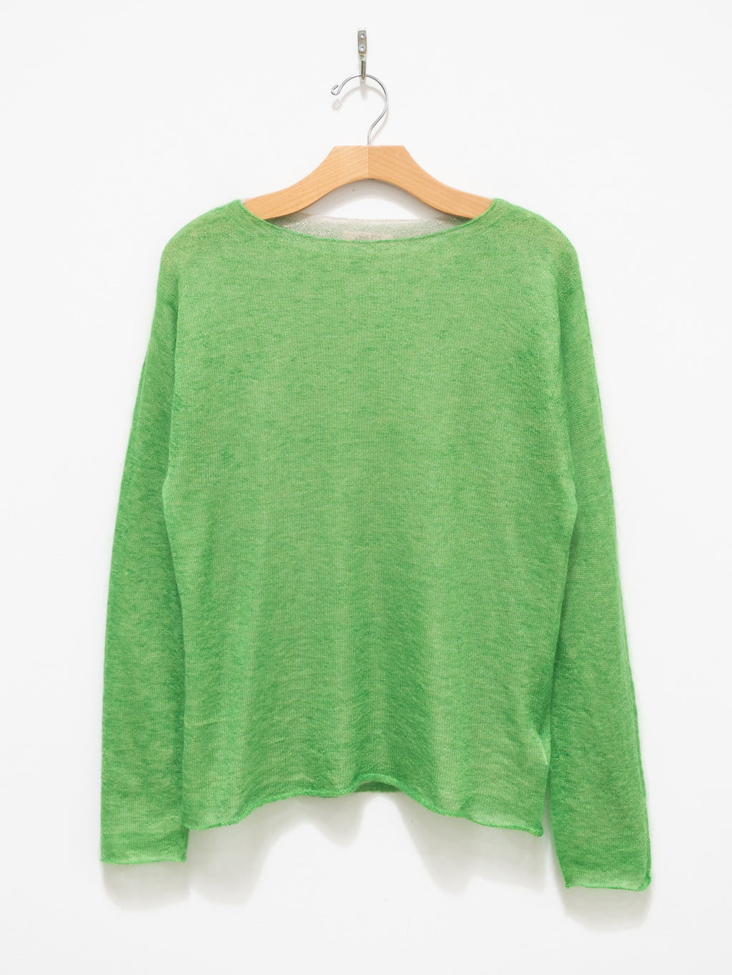 Namu Shop - Unfil Extrakid Mohair and Silk Layered Sweater - Greige x Green