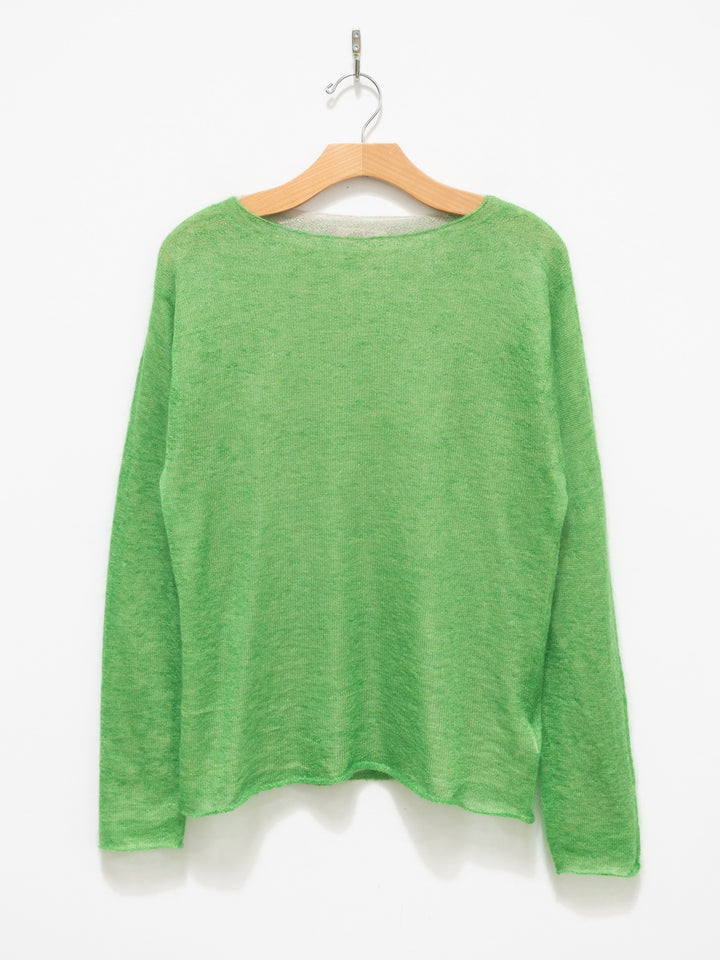 Namu Shop - Unfil Extrakid Mohair and Silk Layered Sweater - Greige x Green