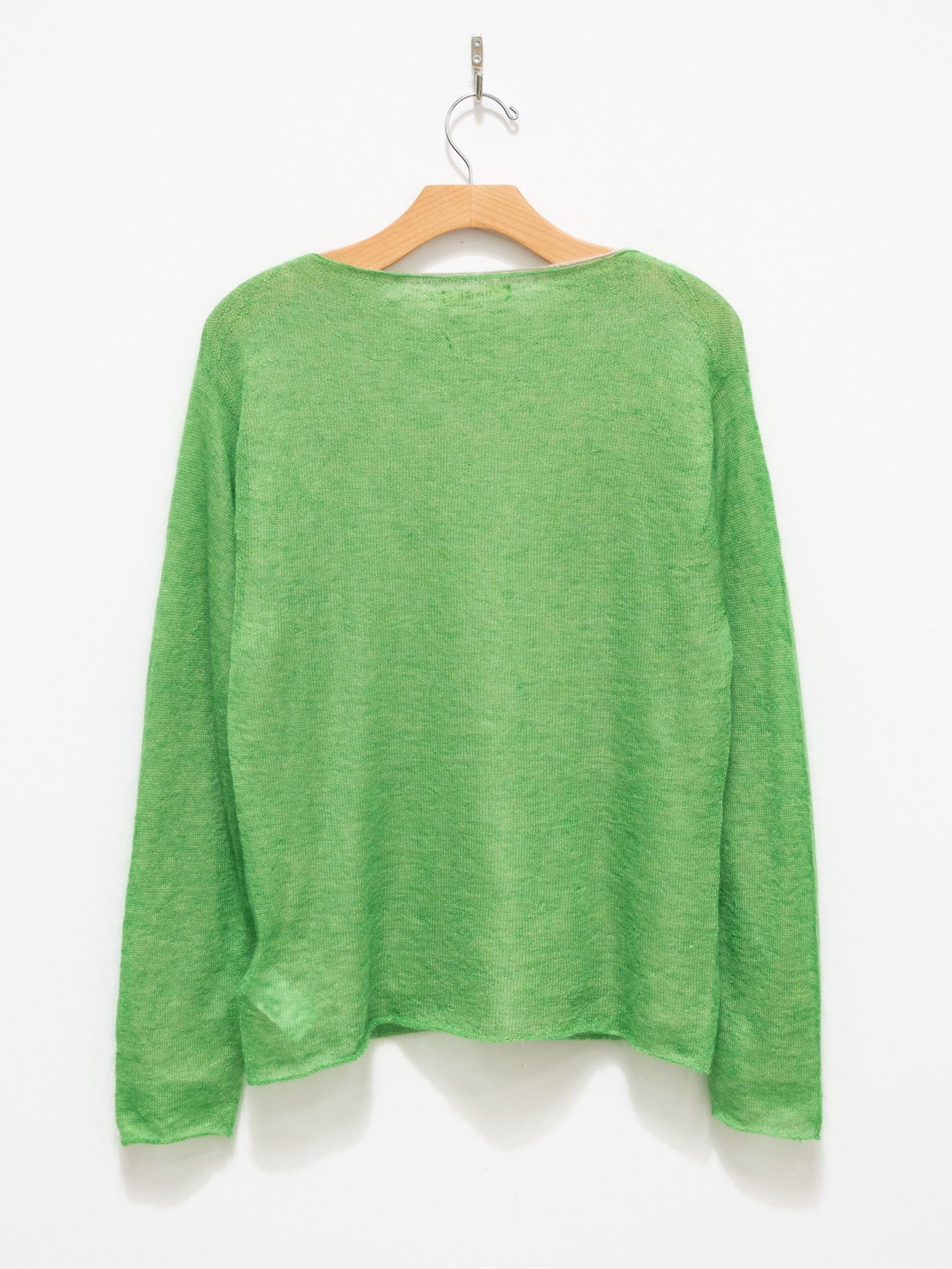 Namu Shop - Unfil Extrakid Mohair and Silk Layered Sweater - Greige x Green