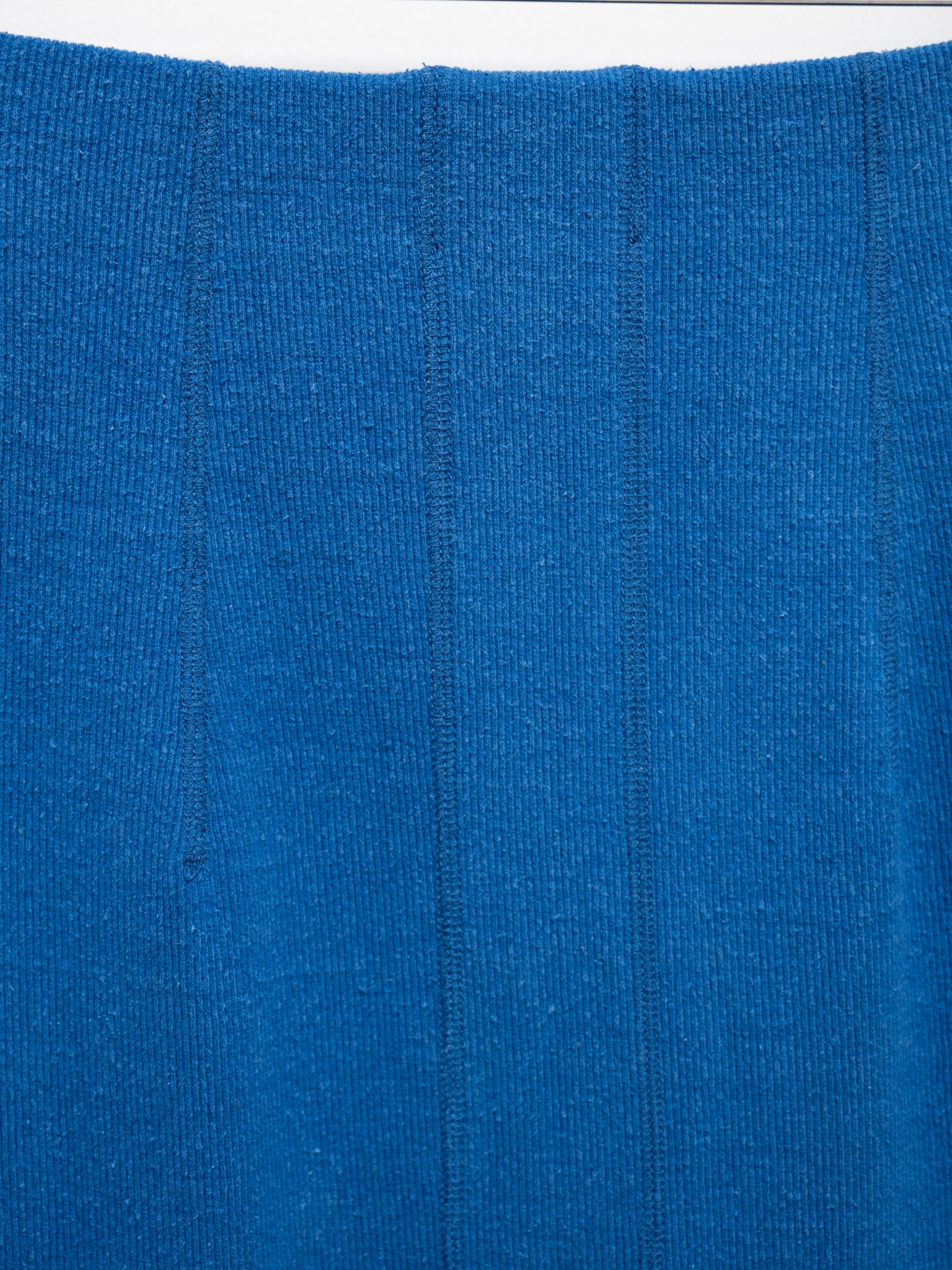 Namu Shop - Unfil Raw Silk Ribbed Jersey Pencil Skirt - Blue