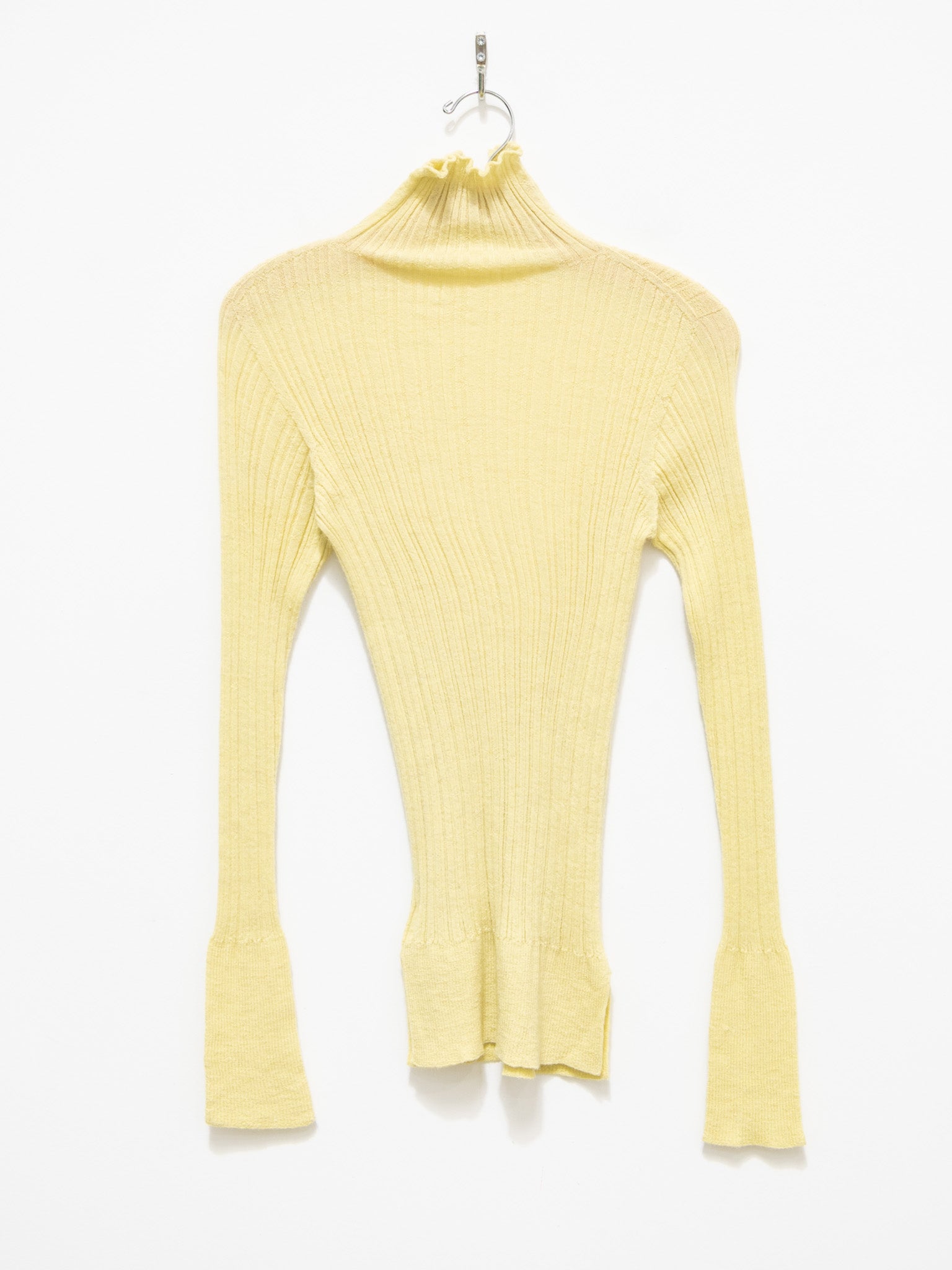 Namu Shop - Unfil Baby Suri Alpaca High Neck Sweater - Lemon Yellow
