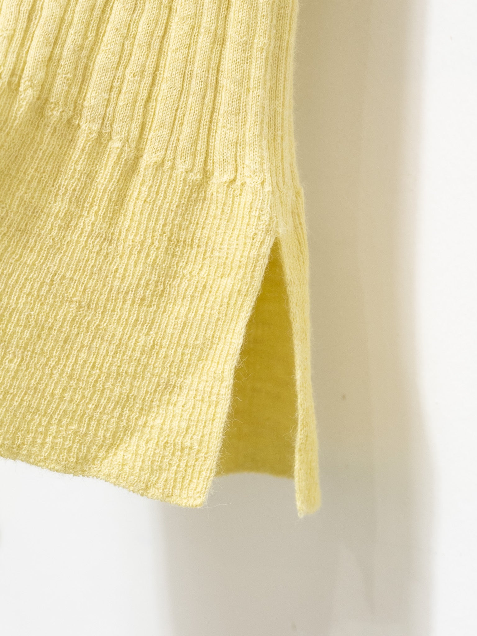 Namu Shop - Unfil Baby Suri Alpaca High Neck Sweater - Lemon Yellow