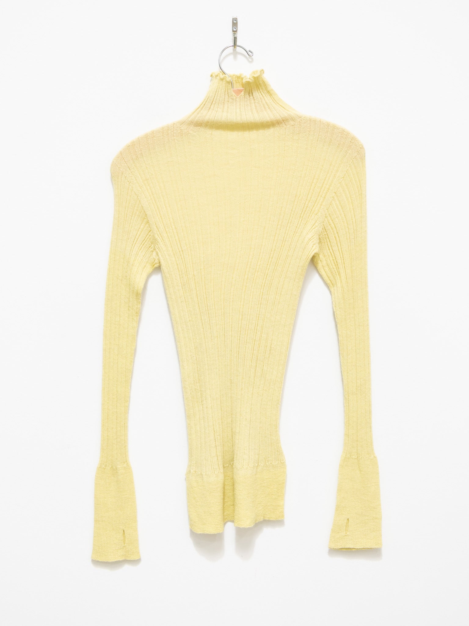 Namu Shop - Unfil Baby Suri Alpaca High Neck Sweater - Lemon Yellow