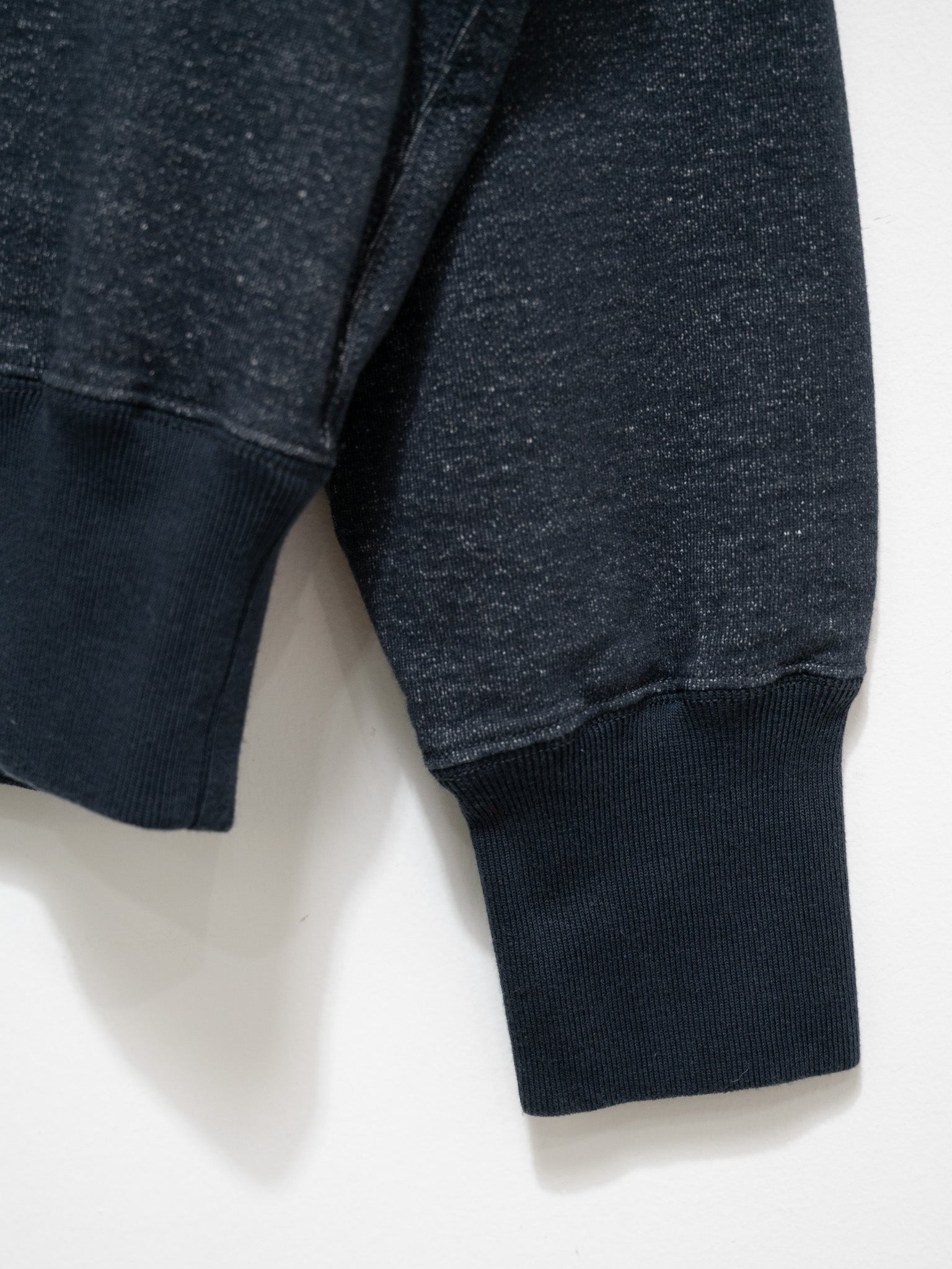 Namu Shop - Unfil Vintage Cotton Fleece Cropped Sweatshirt - Petrol Blue