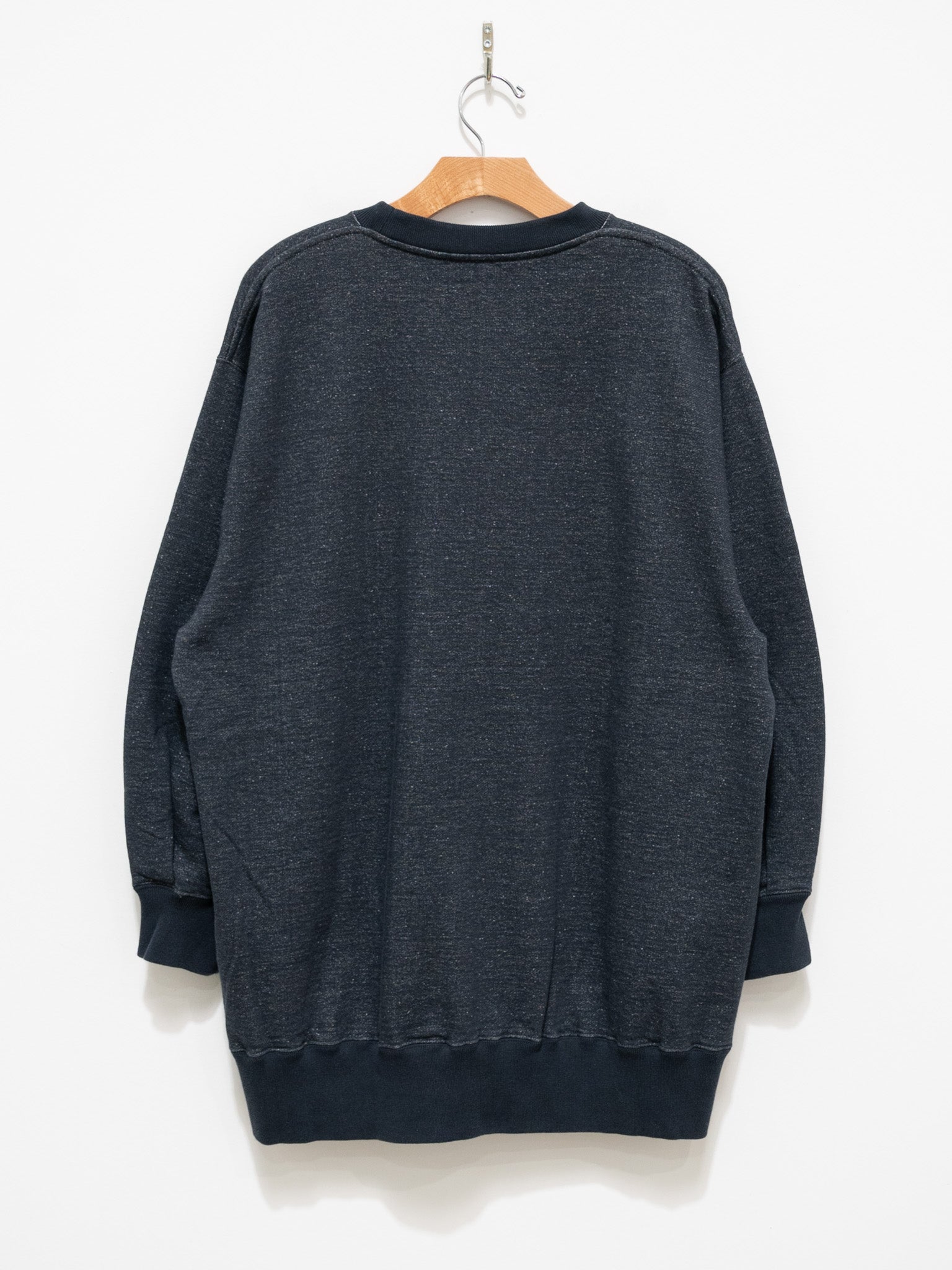 Namu Shop - Unfil Vintage Cotton Fleece Oversized Sweatshirt - Petrol Blue