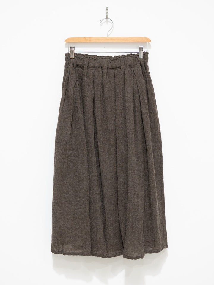 Namu Shop - ICHI Wool Skirt - Brown