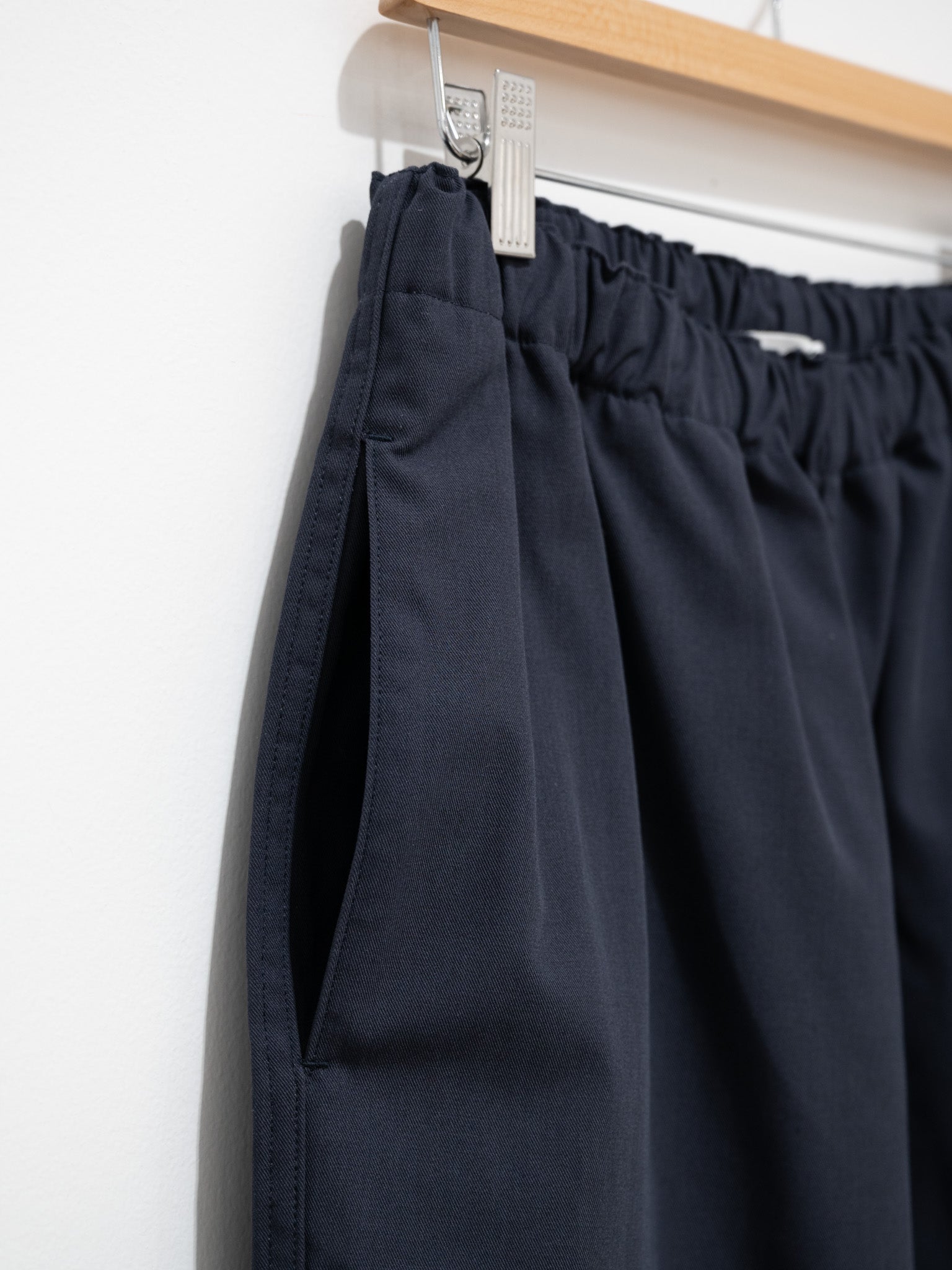 Namu Shop - Y Organic Cotton Recycle Poly Twill Easy Trousers - Navy