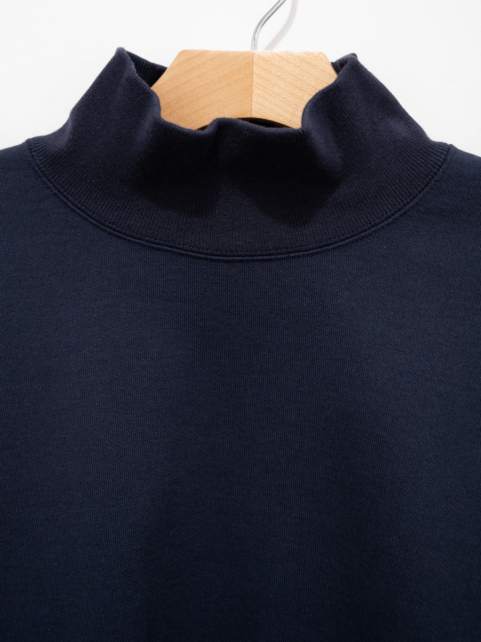 Namu Shop - Y Organic Cotton Blend Heavyweight Fleece Turtleneck - Navy